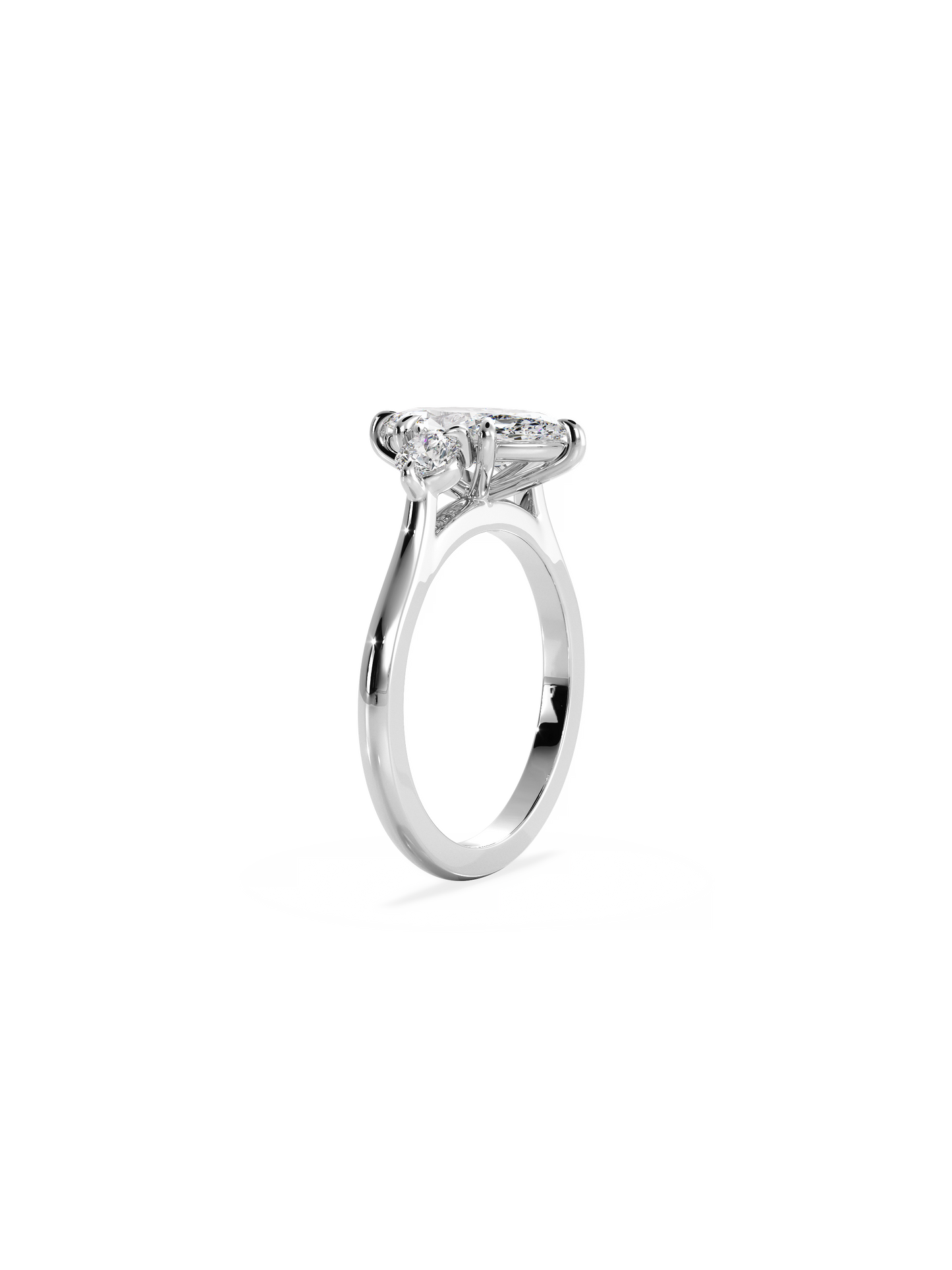 2 CT Round Three Stones Lab Grown Diamond Engagement Ring