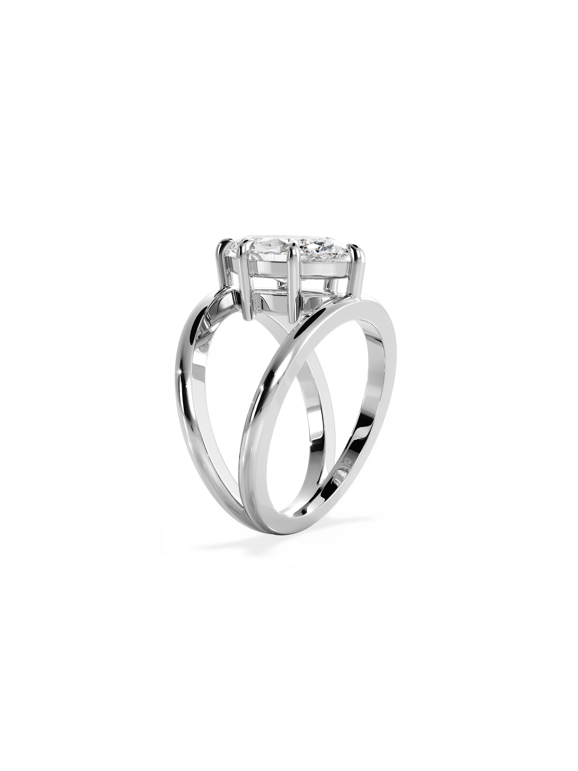 2 CT Round Three Stones Lab Grown Diamond Engagement Ring