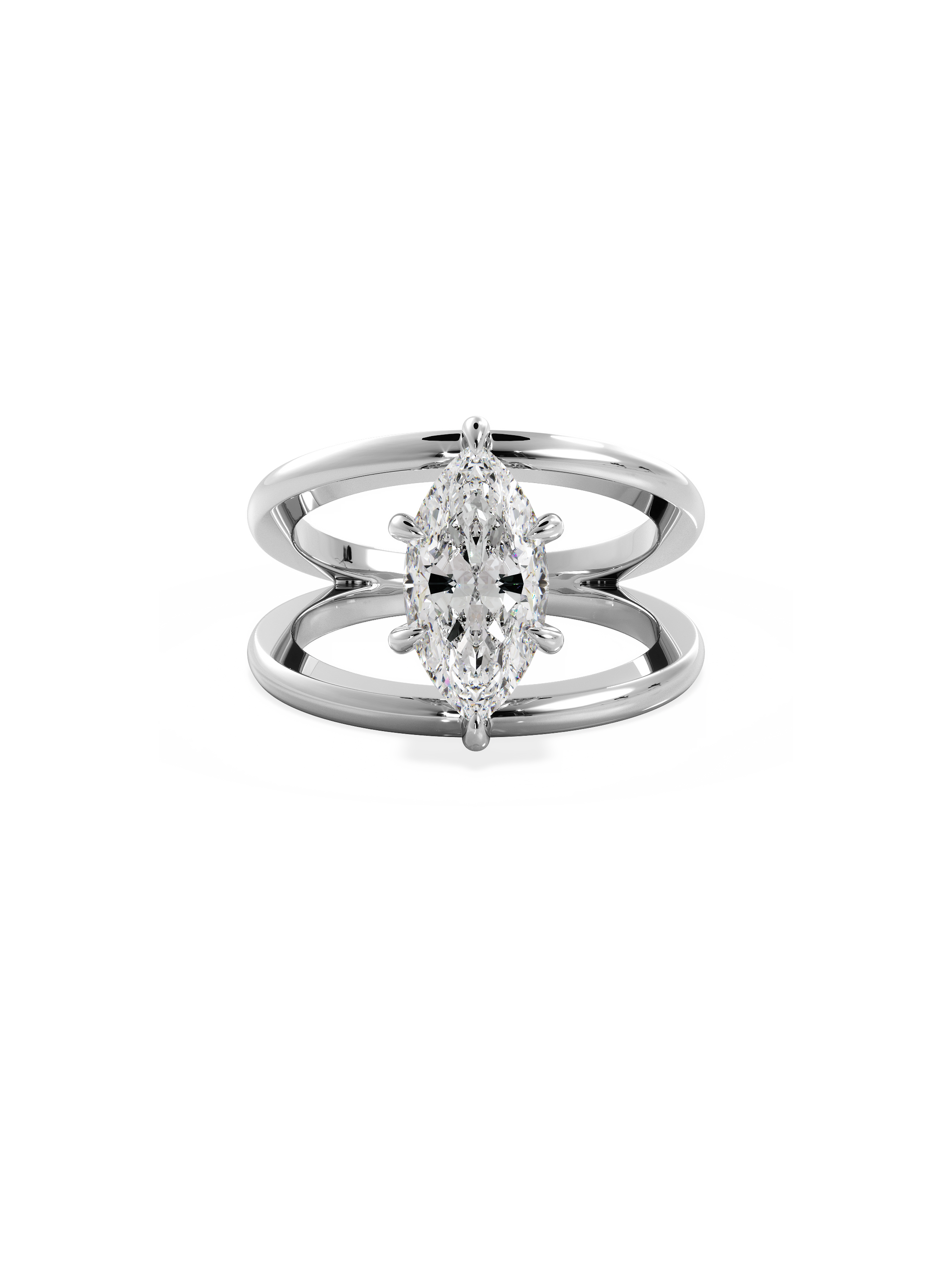 2 CT Round Three Stones Lab Grown Diamond Engagement Ring