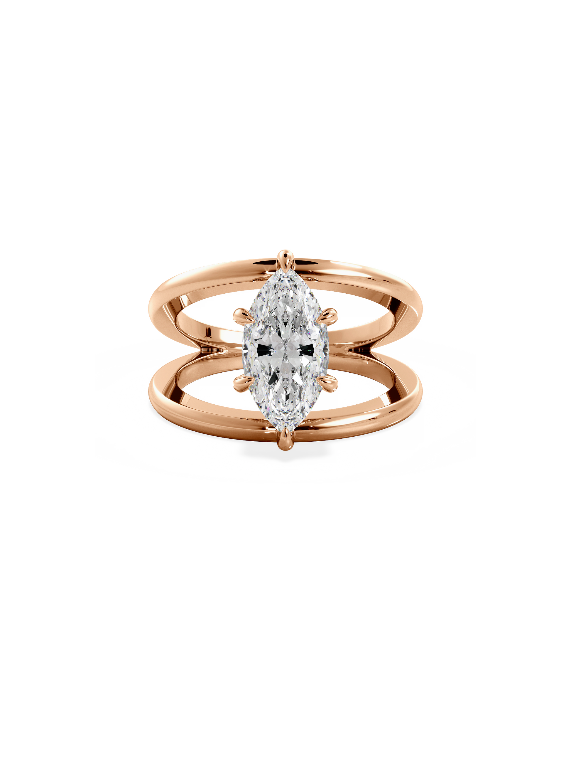 2 CT Round Three Stones Lab Grown Diamond Engagement Ring