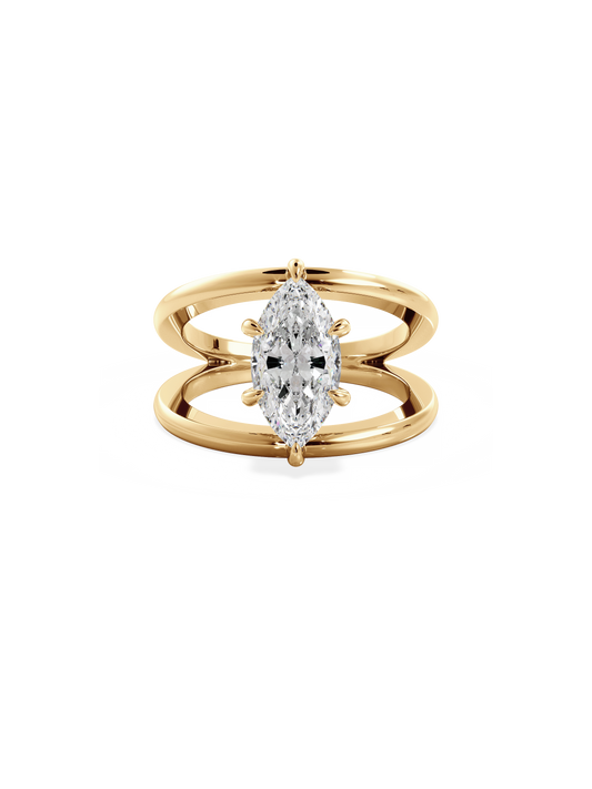 2 CT Round Three Stones Lab Grown Diamond Engagement Ring