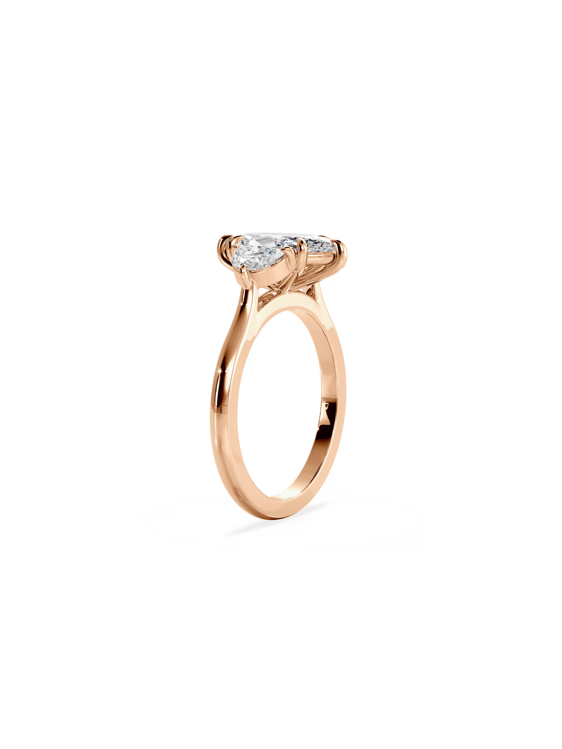 2 CT Round Three Stones Lab Grown Diamond Engagement Ring