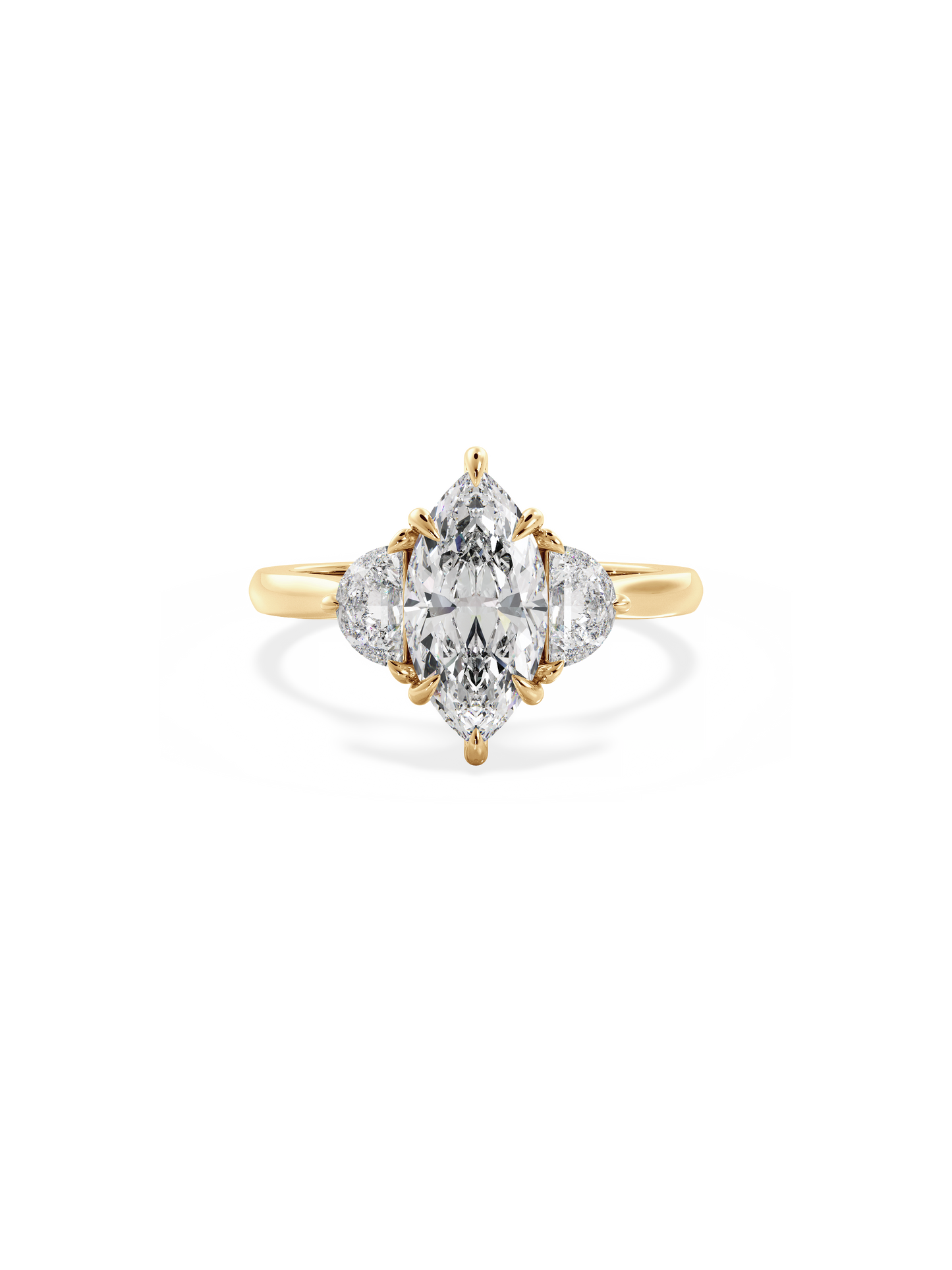 2 CT Round Three Stones Lab Grown Diamond Engagement Ring
