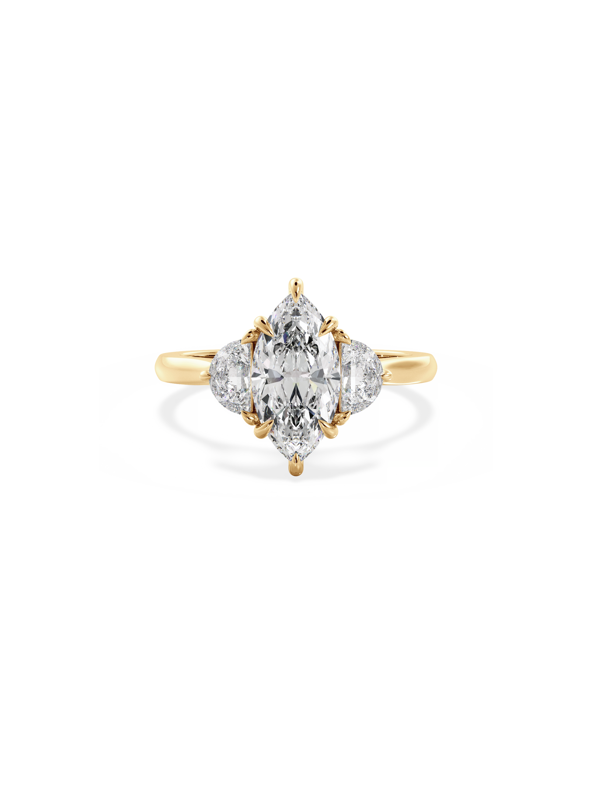 2 CT Round Three Stones Lab Grown Diamond Engagement Ring