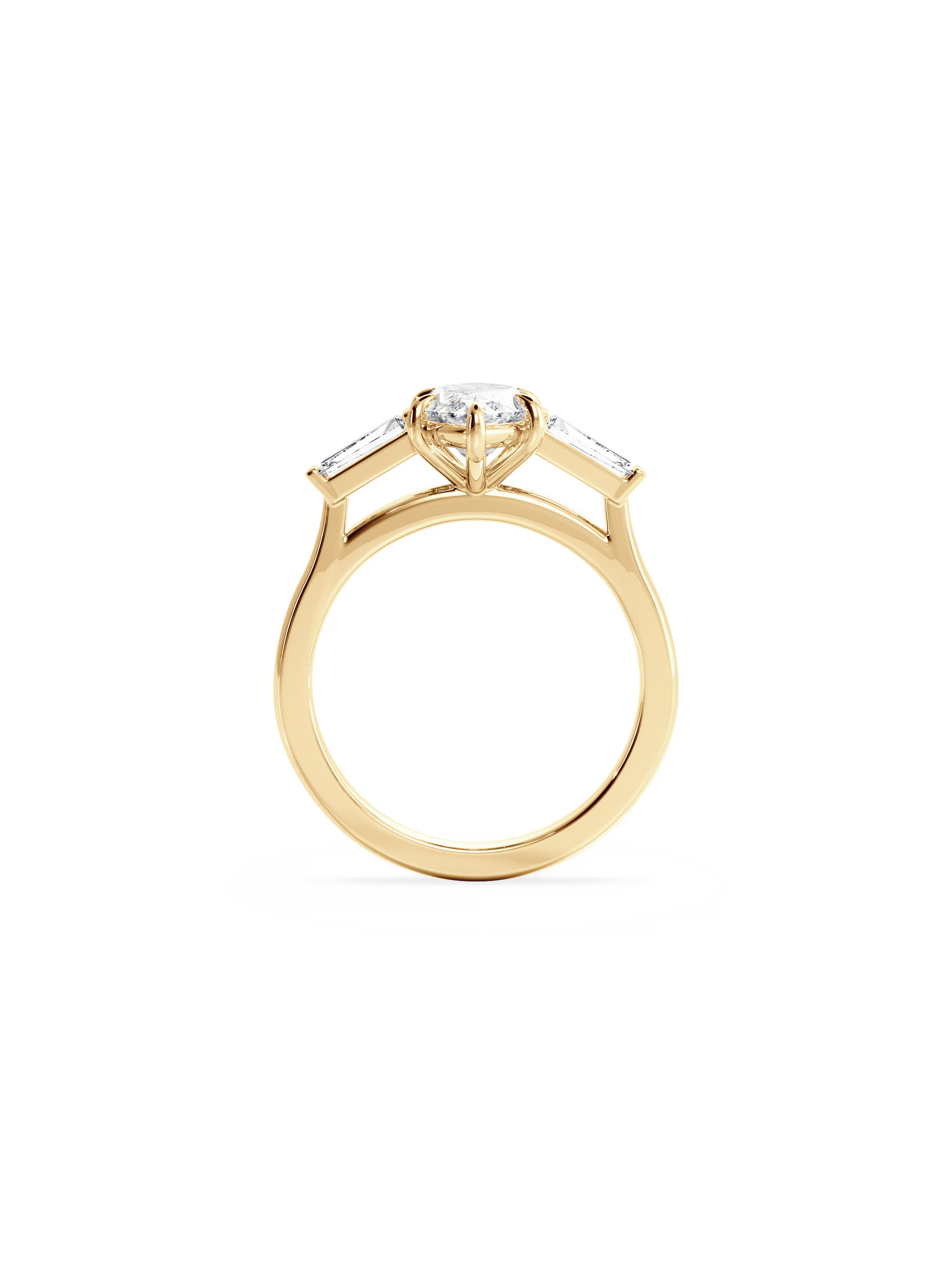 2 CT Round Three Stones Lab Grown Diamond Engagement Ring