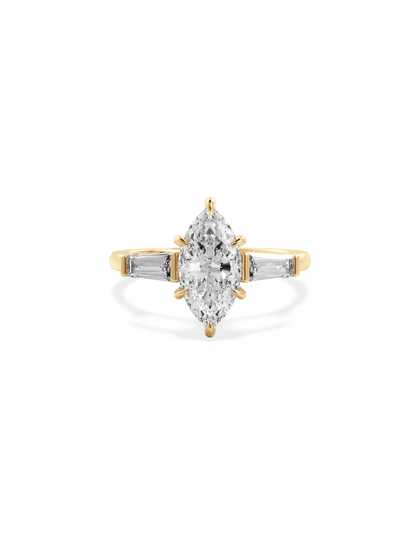 2 CT Round Three Stones Lab Grown Diamond Engagement Ring