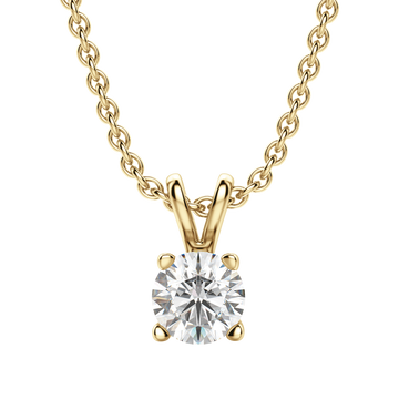 0.25 CT-1.0 CT Round Solitaire CVD F/VS Diamond Necklace 7