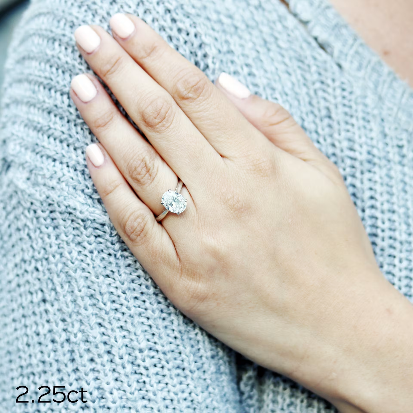 Marquise Cut Cluster Styled Lab Grown Diamond Engagement Ring