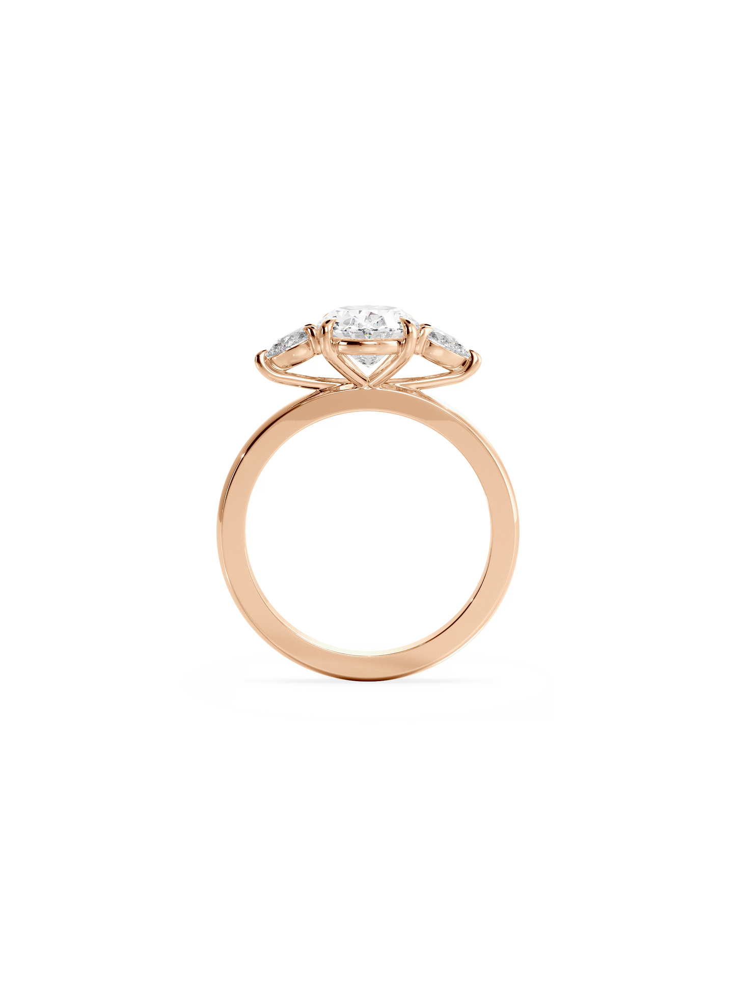 2 CT Round Three Stones Lab Grown Diamond Engagement Ring