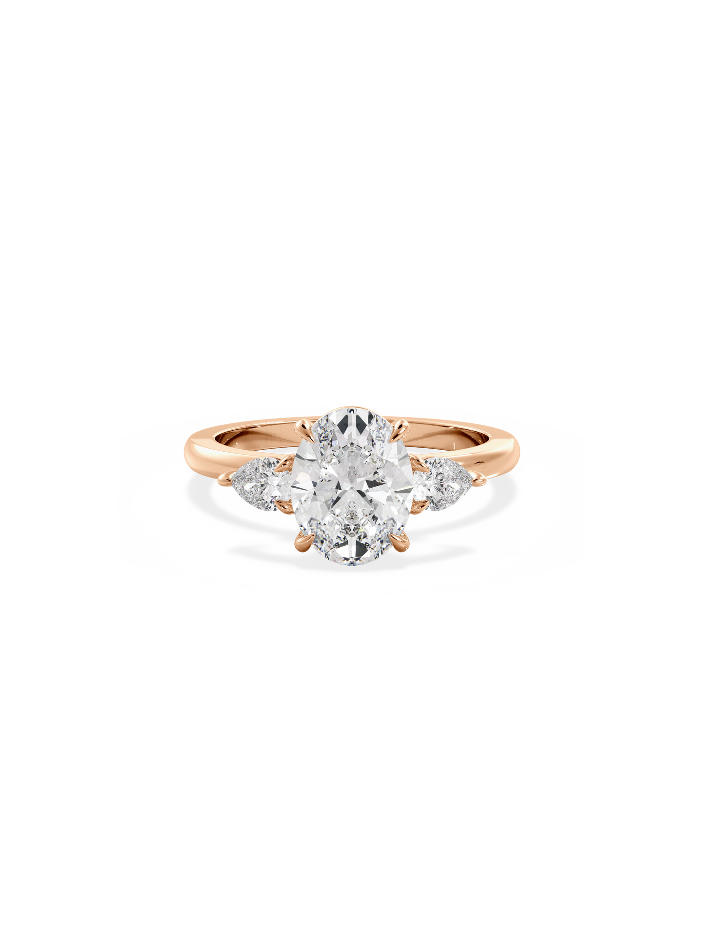 2 CT Round Three Stones Lab Grown Diamond Engagement Ring