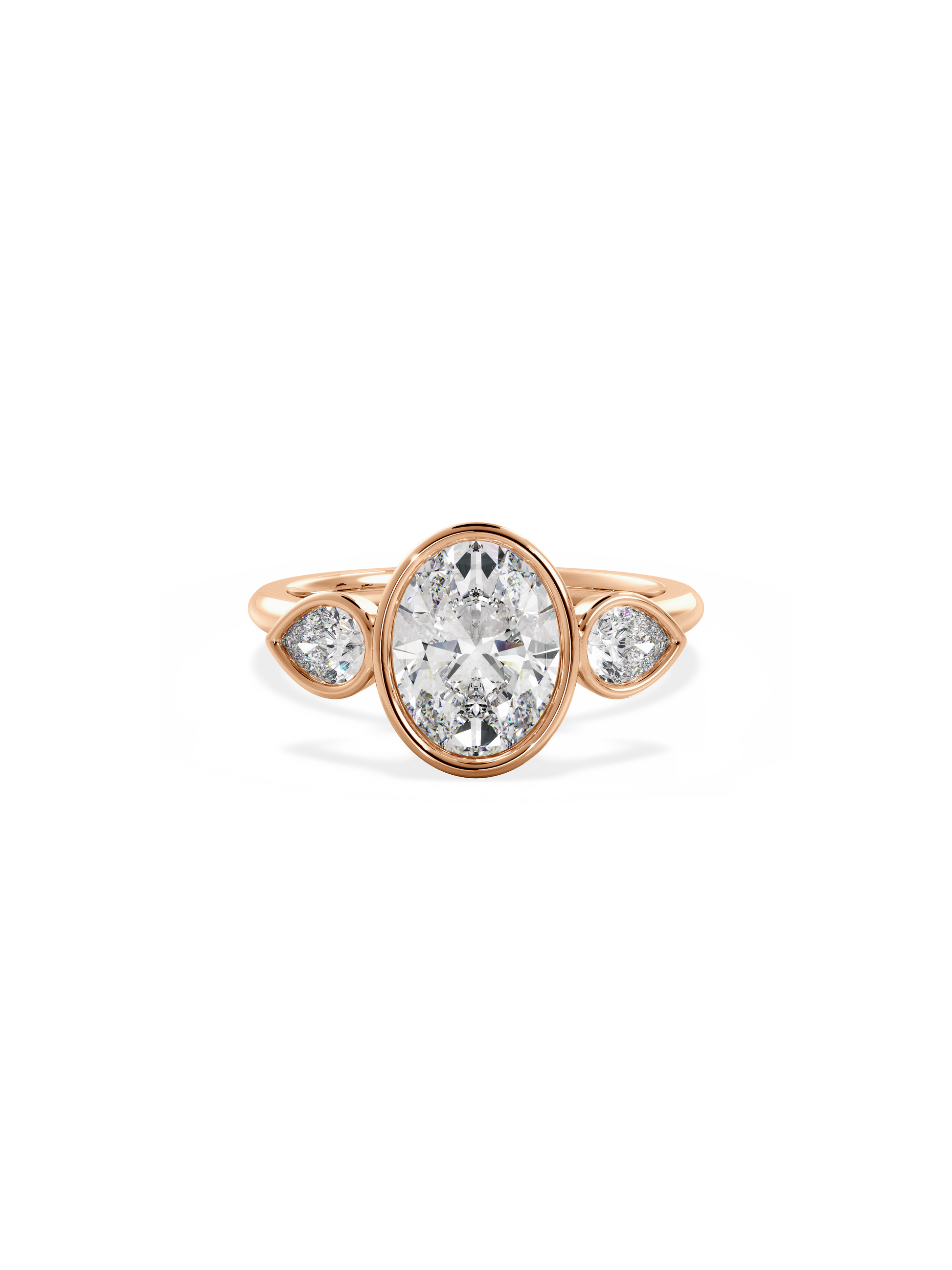 2 CT Round Three Stones Lab Grown Diamond Engagement Ring