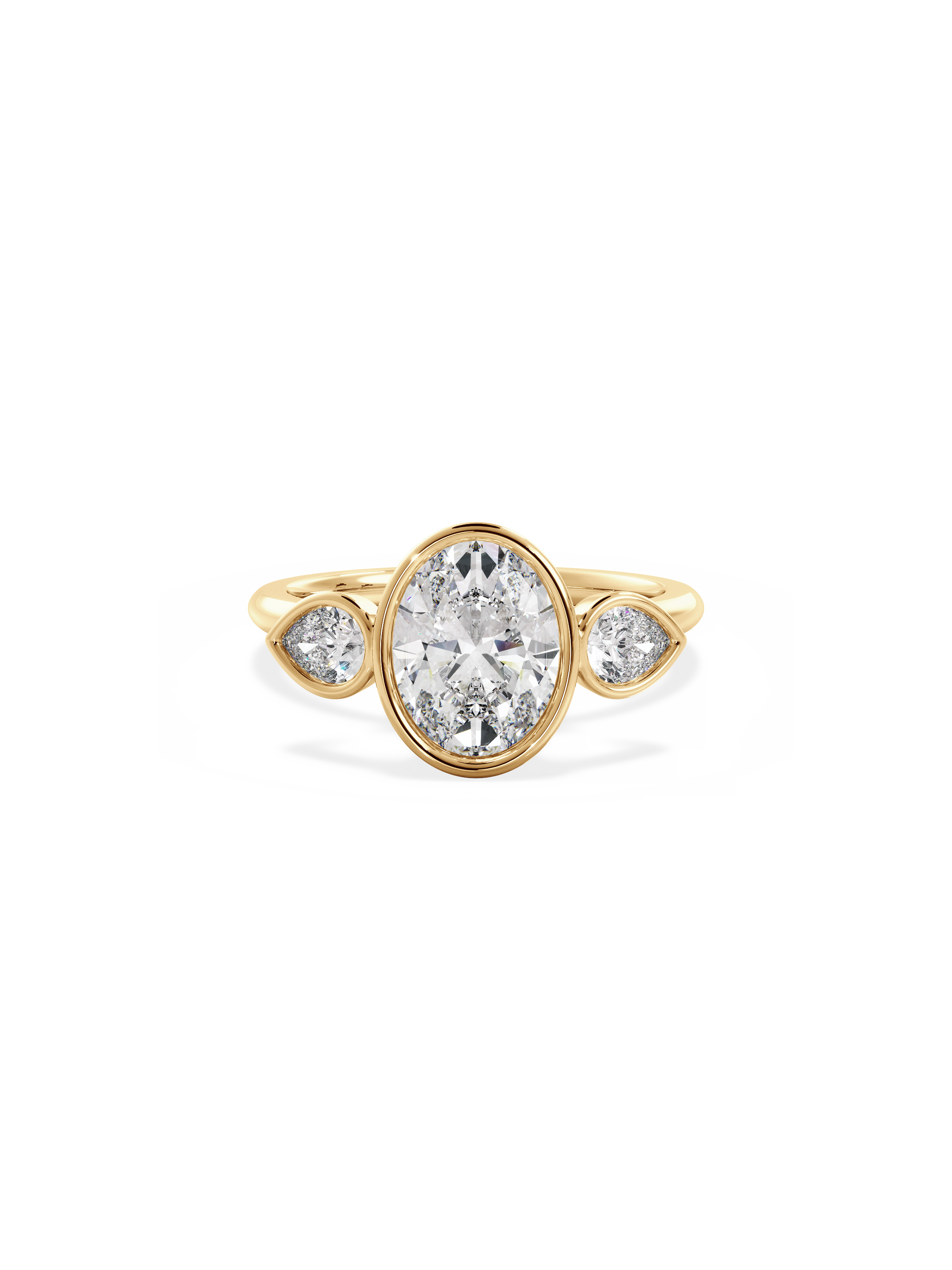 2 CT Round Three Stones Lab Grown Diamond Engagement Ring