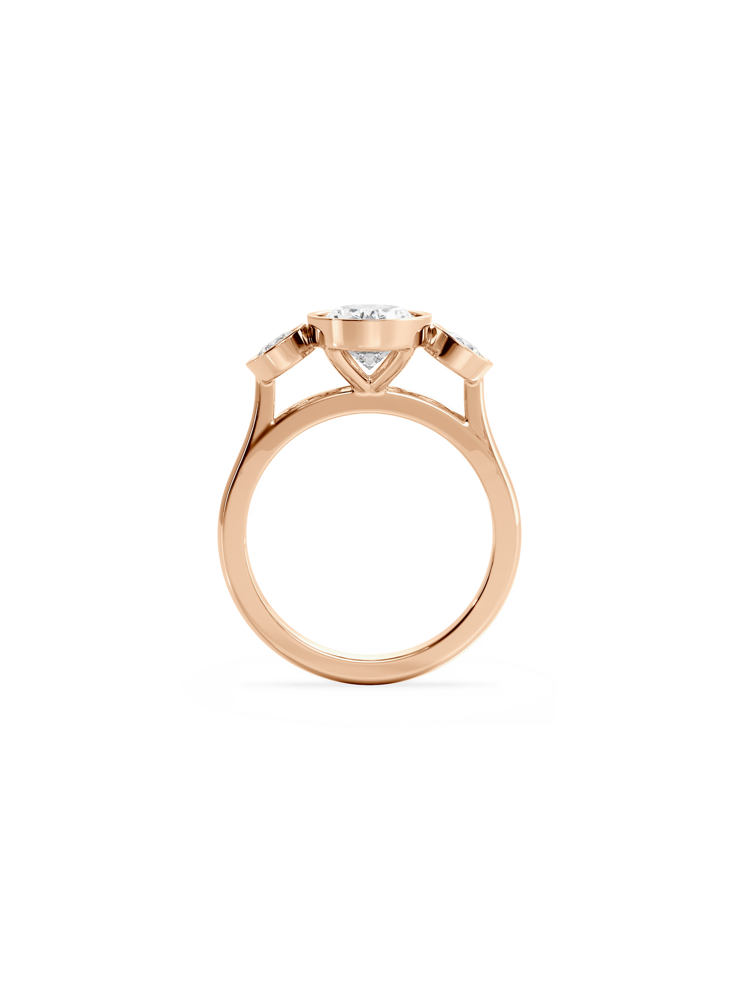 2 CT Round Three Stones Lab Grown Diamond Engagement Ring
