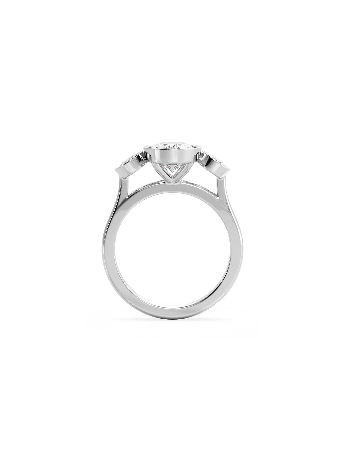 2 CT Round Three Stones Lab Grown Diamond Engagement Ring