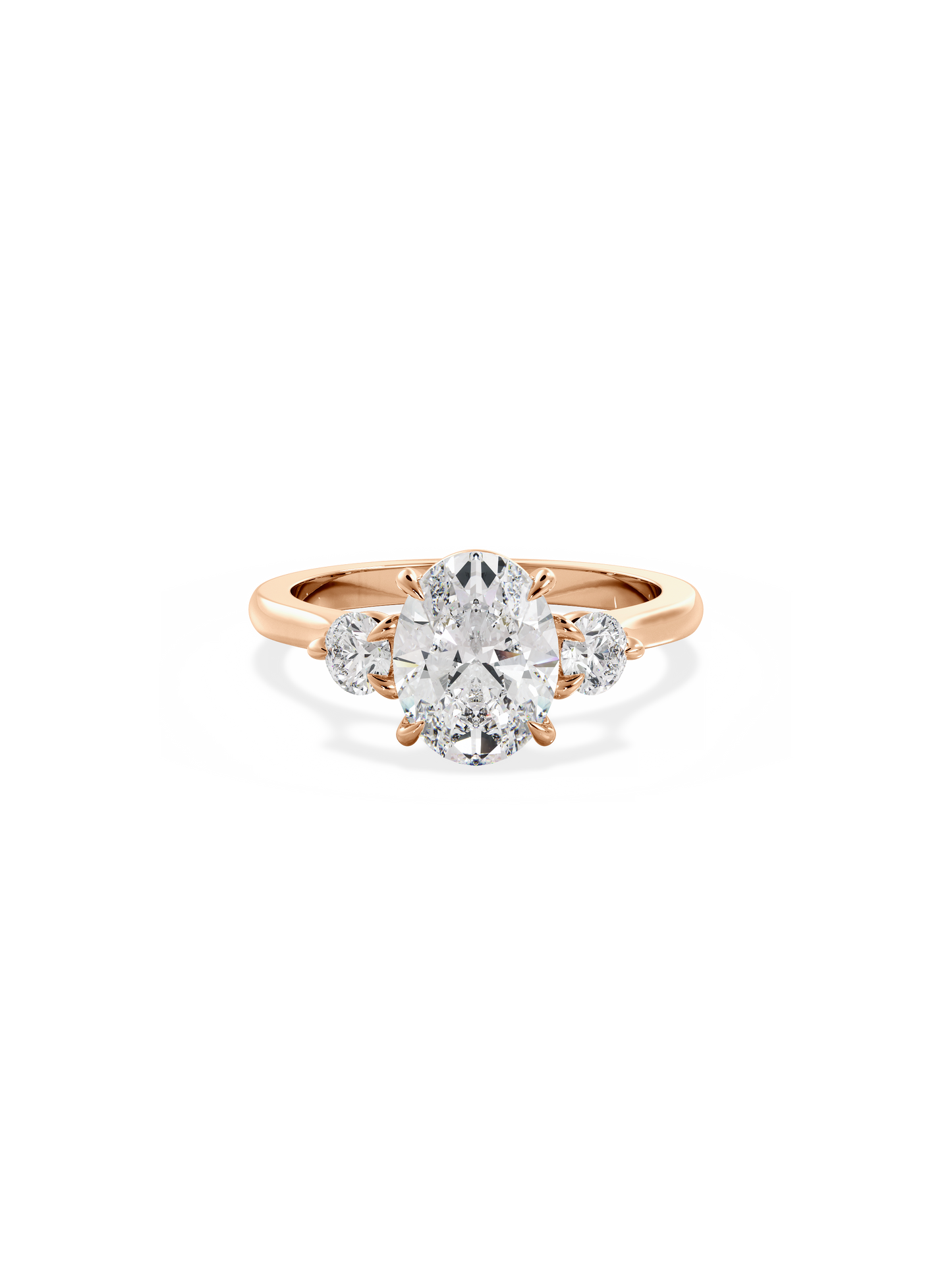 2 CT Round Three Stones Lab Grown Diamond Engagement Ring