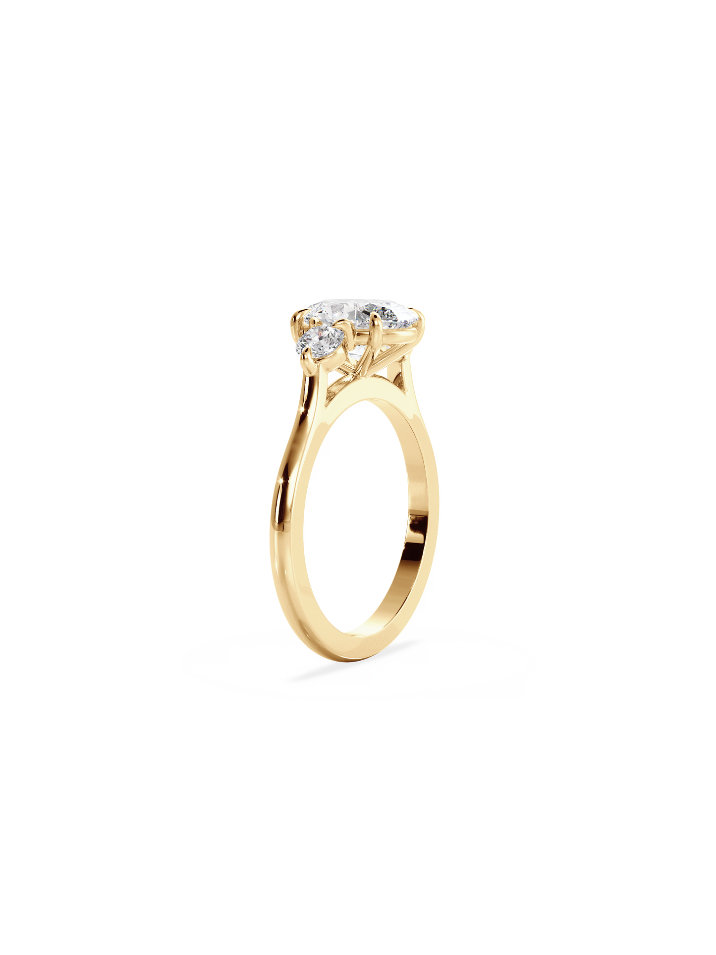 2 CT Round Three Stones Lab Grown Diamond Engagement Ring