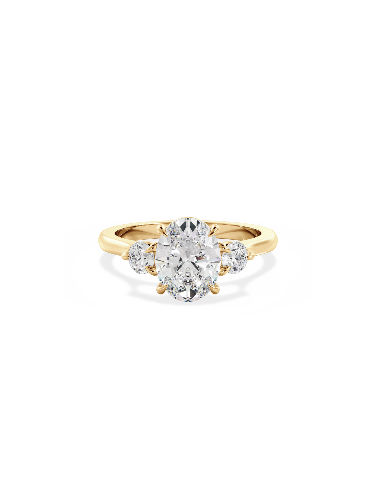 2 CT Round Three Stones Lab Grown Diamond Engagement Ring