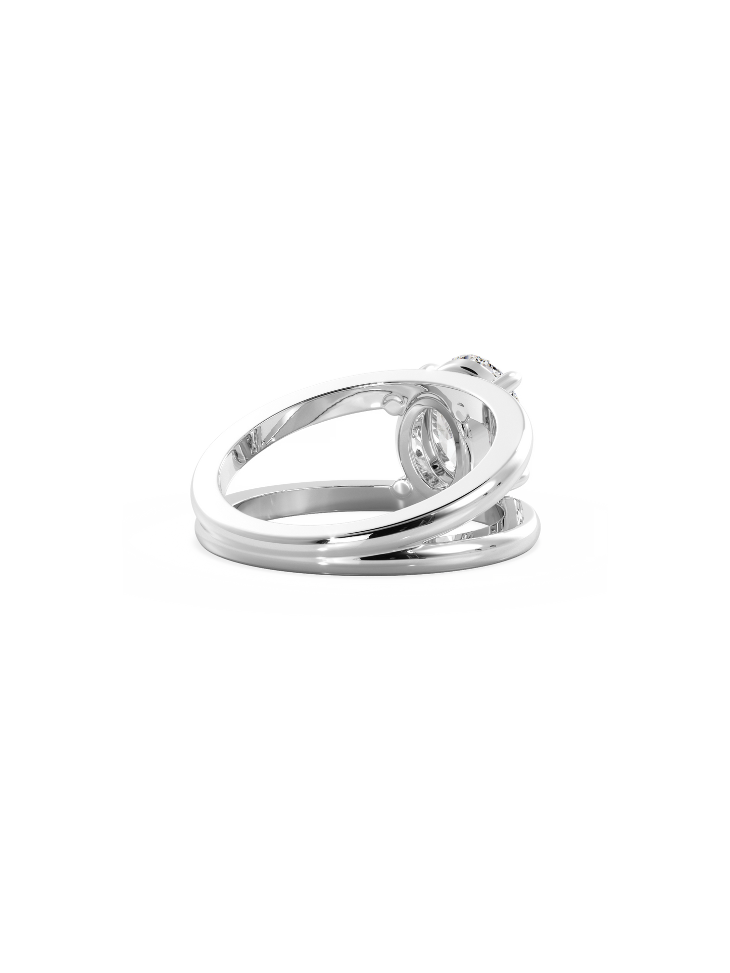 2 CT Round Three Stones Lab Grown Diamond Engagement Ring