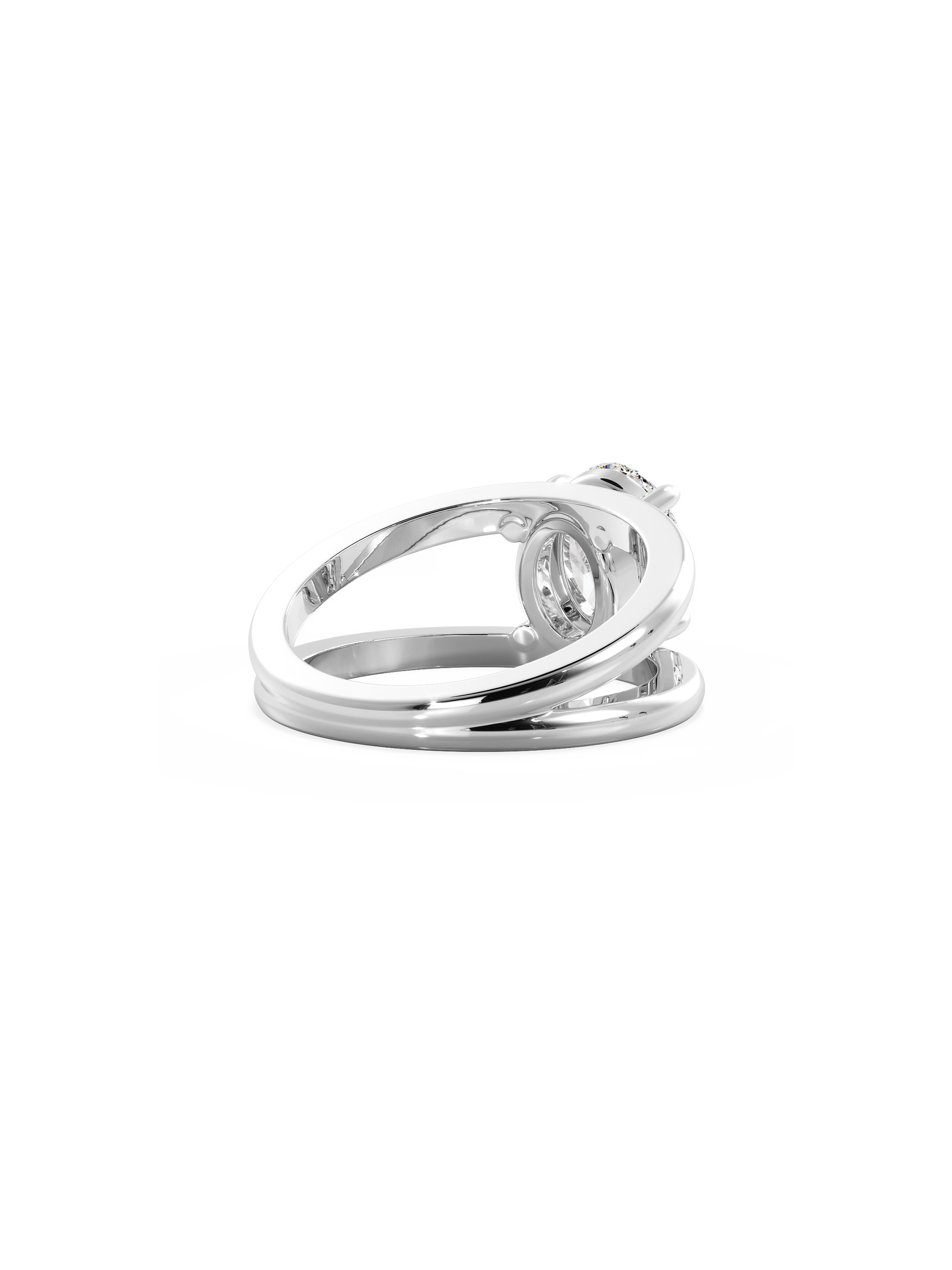 2 CT Round Three Stones Lab Grown Diamond Engagement Ring
