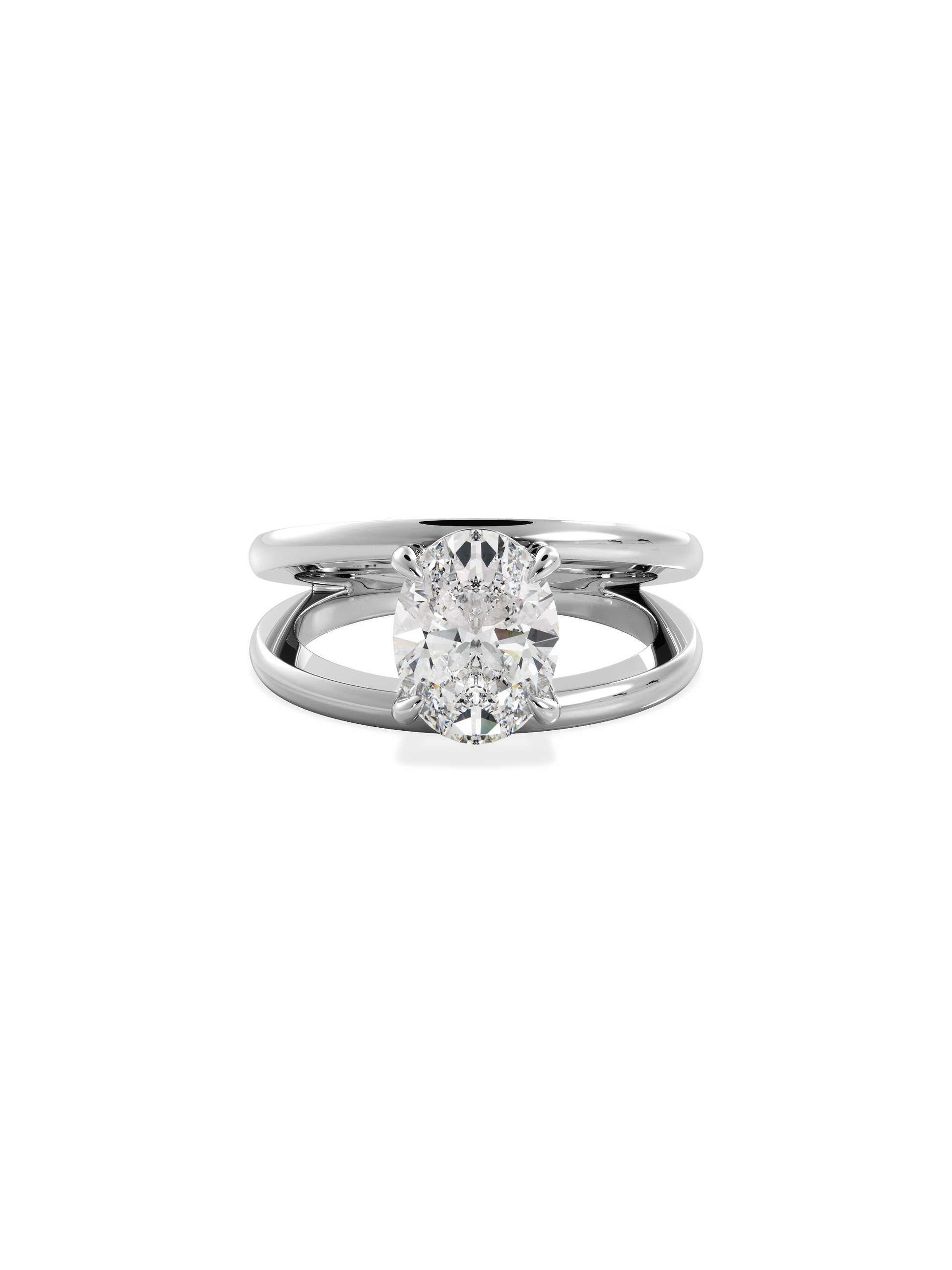 2 CT Round Three Stones Lab Grown Diamond Engagement Ring