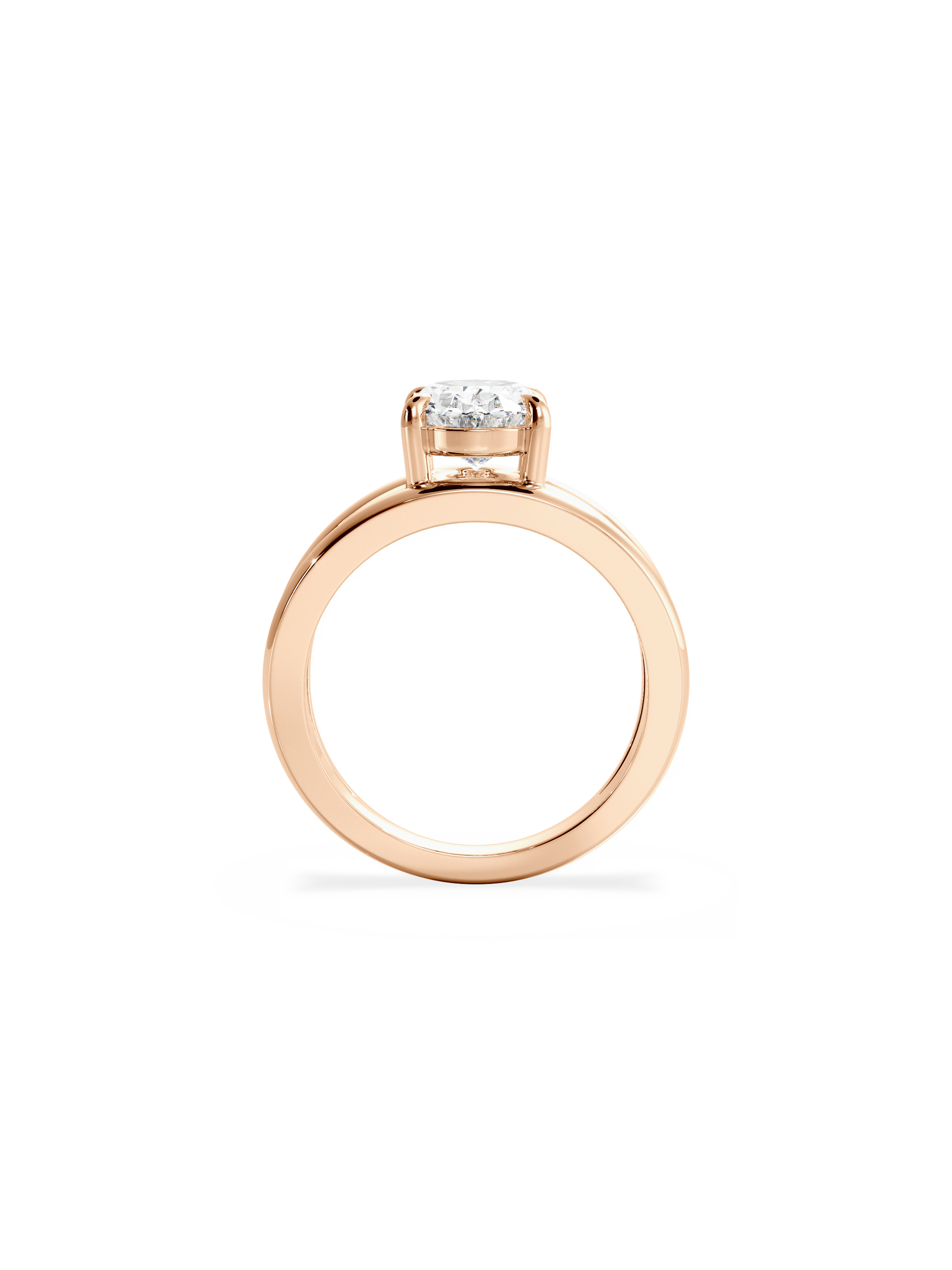 2 CT Round Three Stones Lab Grown Diamond Engagement Ring