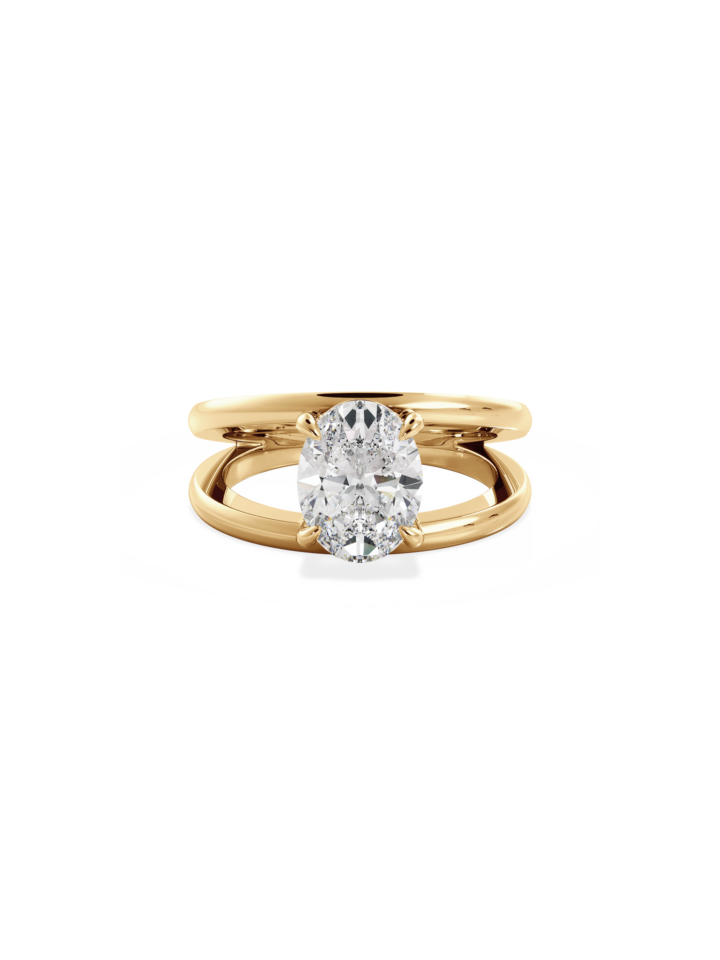 2 CT Round Three Stones Lab Grown Diamond Engagement Ring
