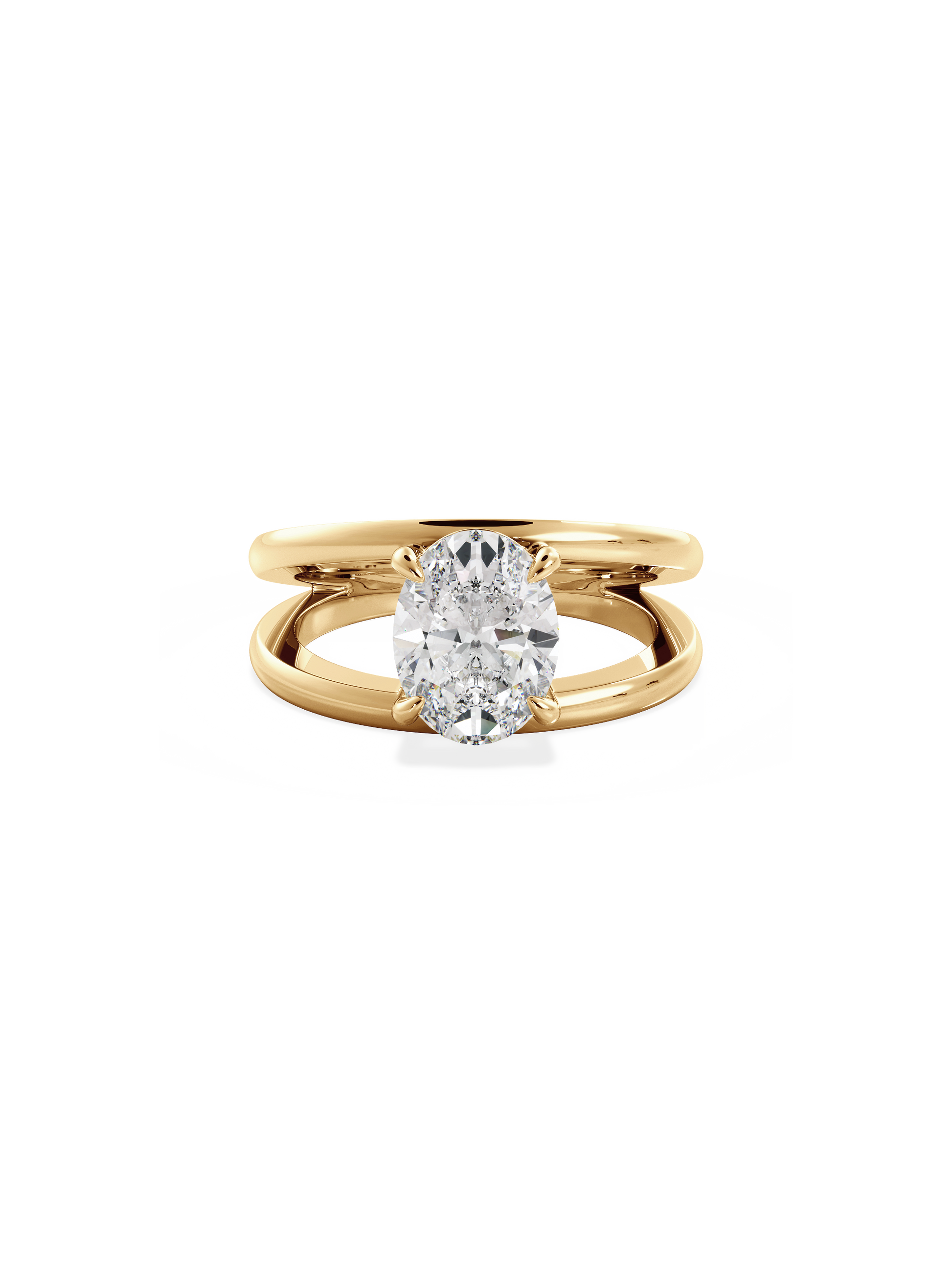 2 CT Round Three Stones Lab Grown Diamond Engagement Ring