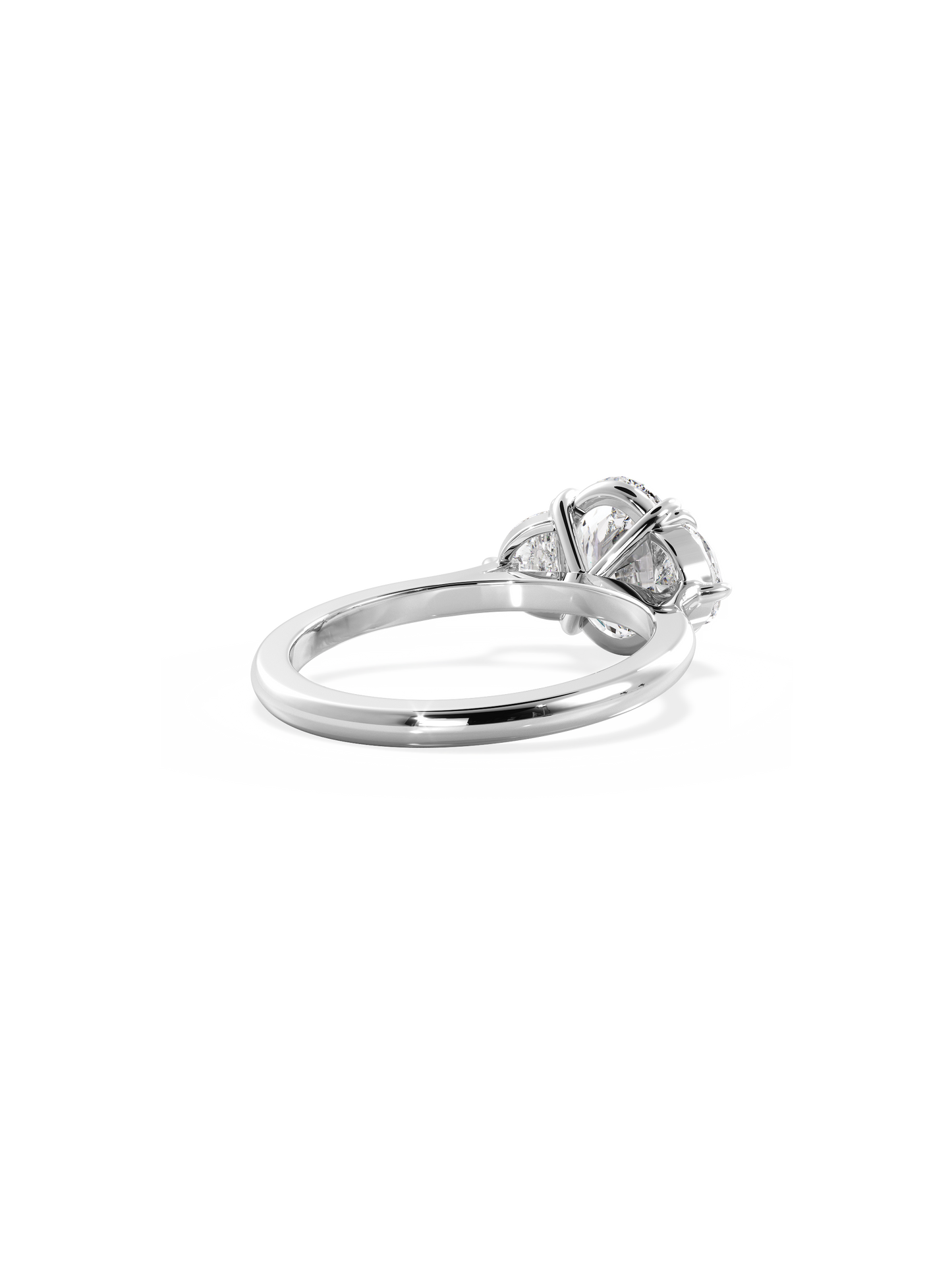 2 CT Round Three Stones Lab Grown Diamond Engagement Ring
