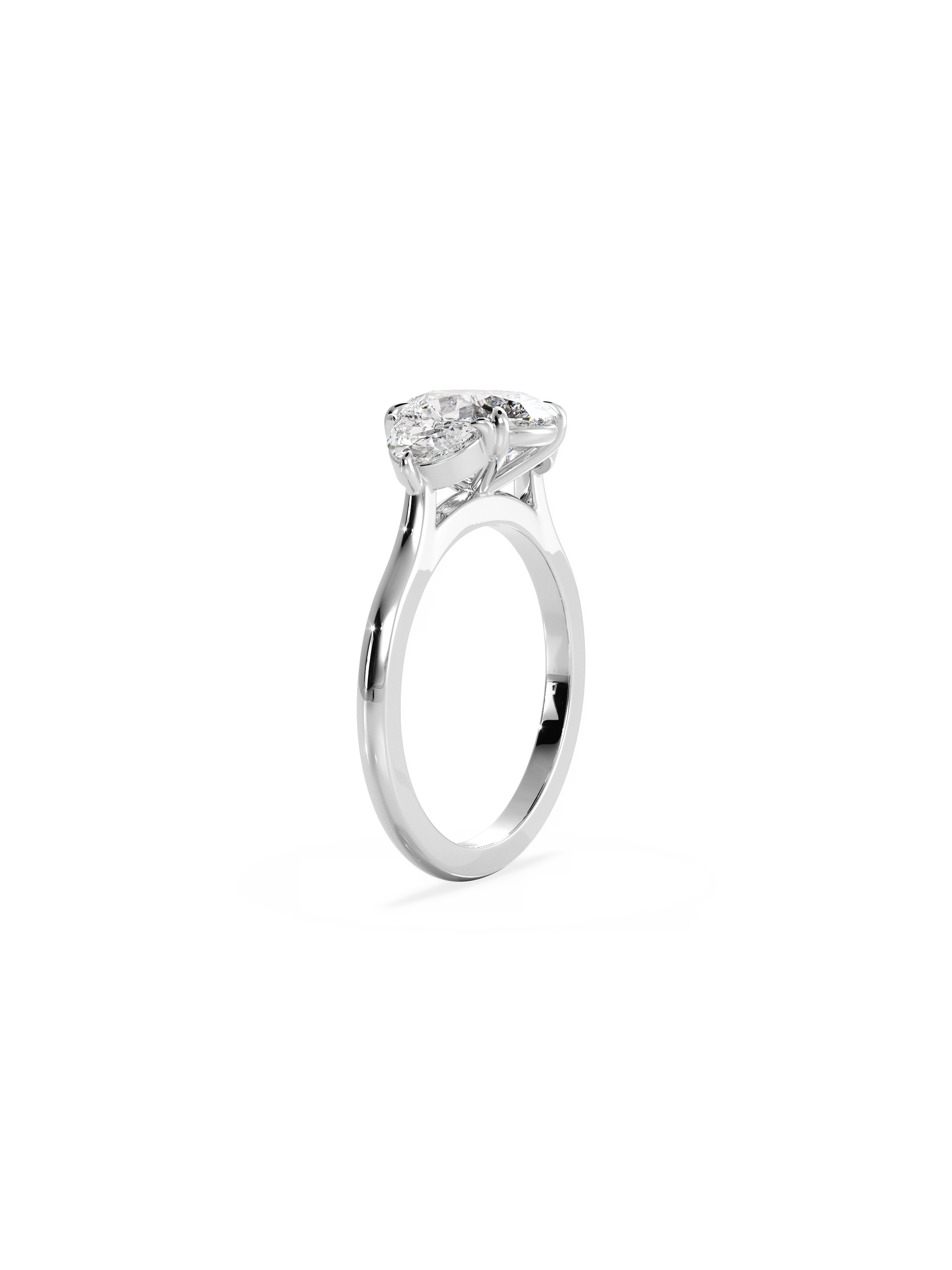 2 CT Round Three Stones Lab Grown Diamond Engagement Ring