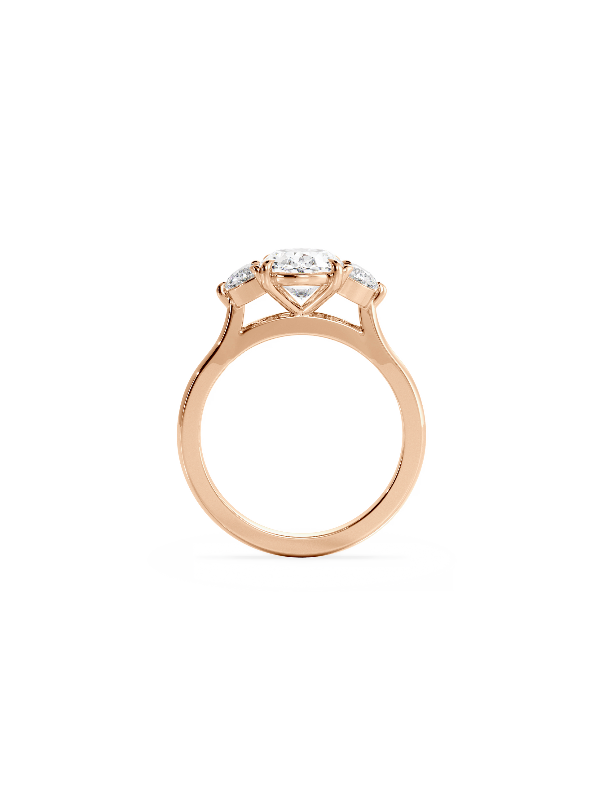 2 CT Round Three Stones Lab Grown Diamond Engagement Ring
