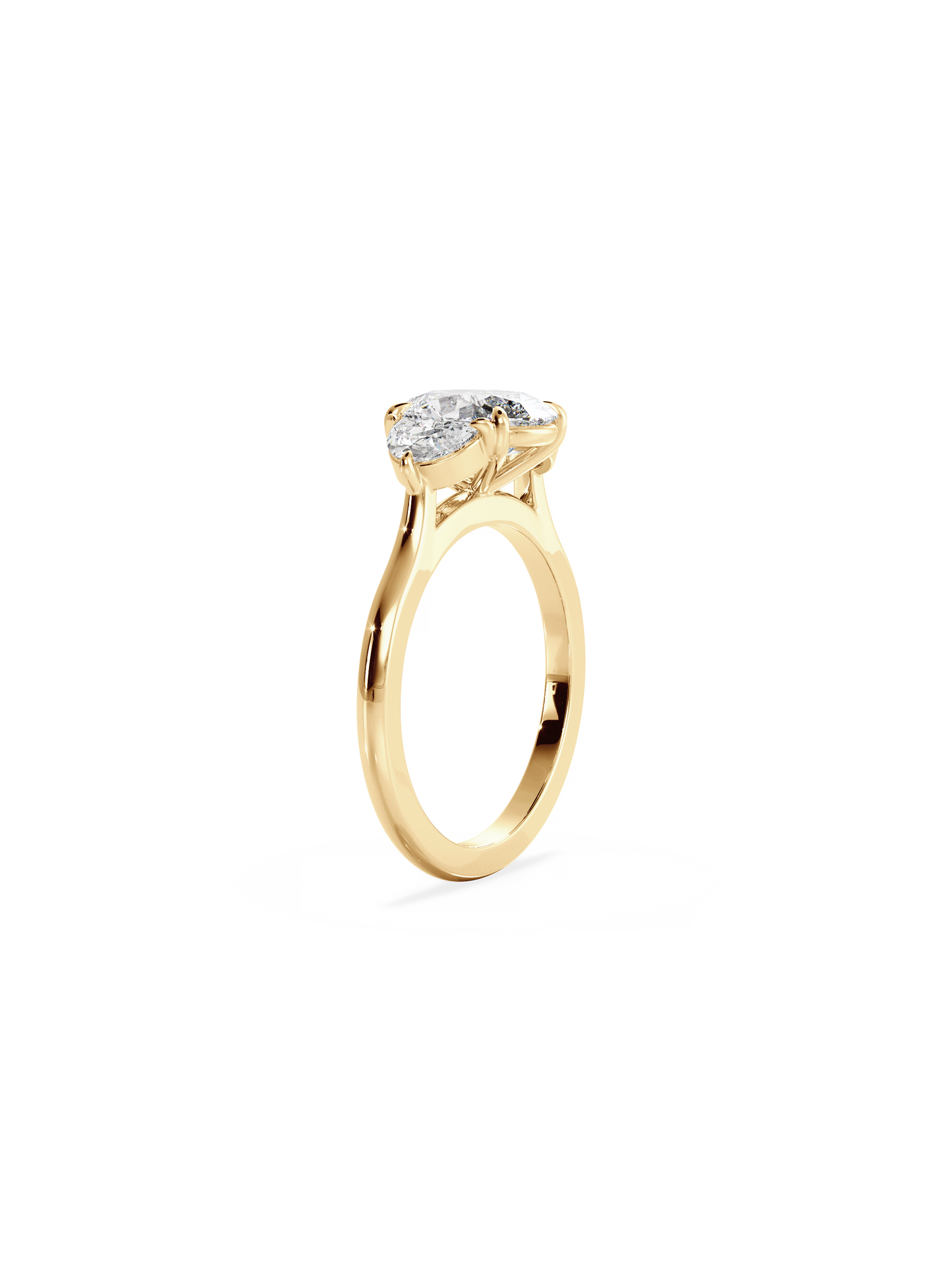 2 CT Round Three Stones Lab Grown Diamond Engagement Ring