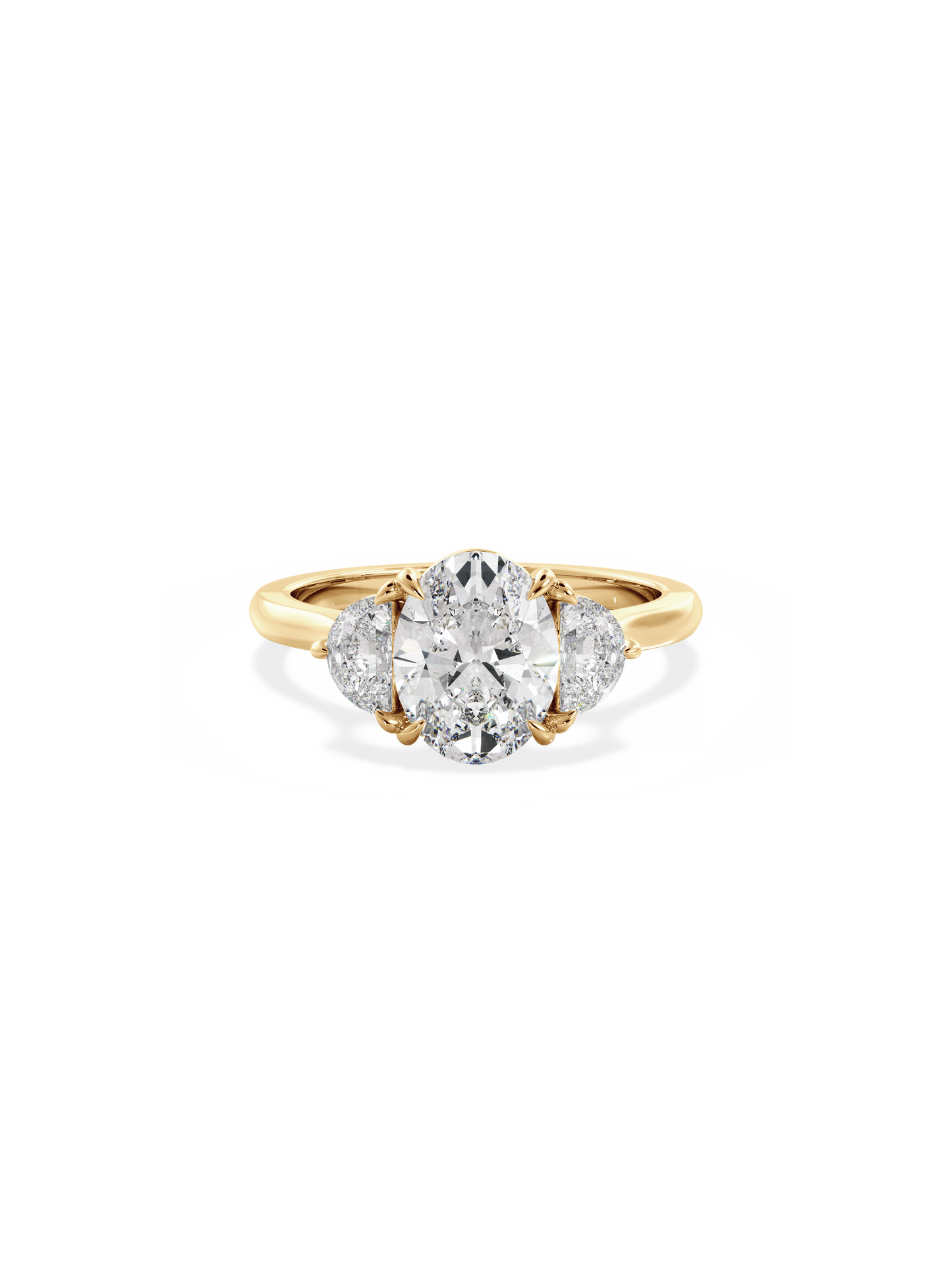 2 CT Round Three Stones Lab Grown Diamond Engagement Ring