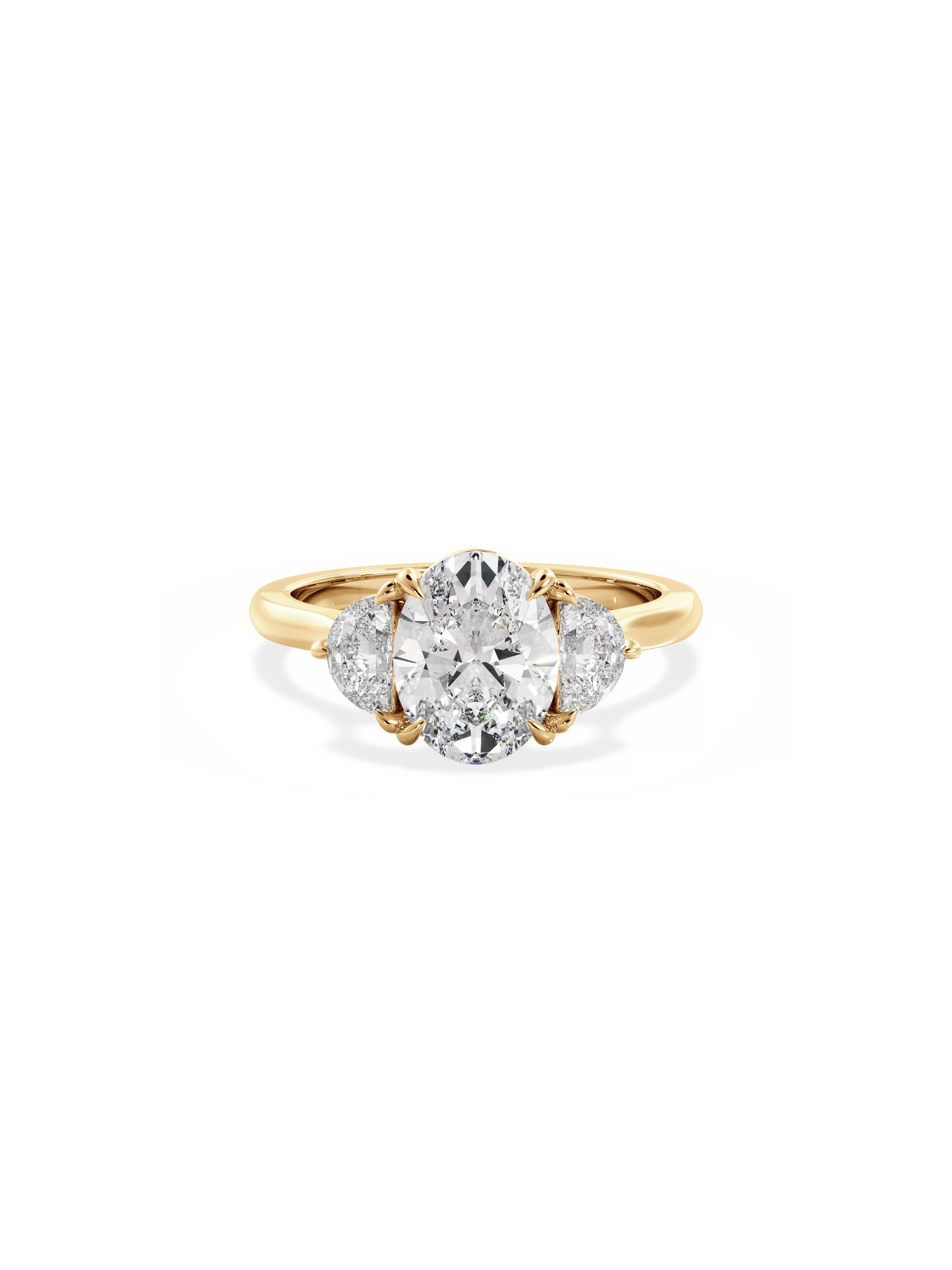 2 CT Round Three Stones Lab Grown Diamond Engagement Ring