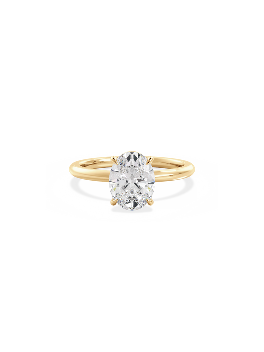 2 CT Round Three Stones Lab Grown Diamond Engagement Ring