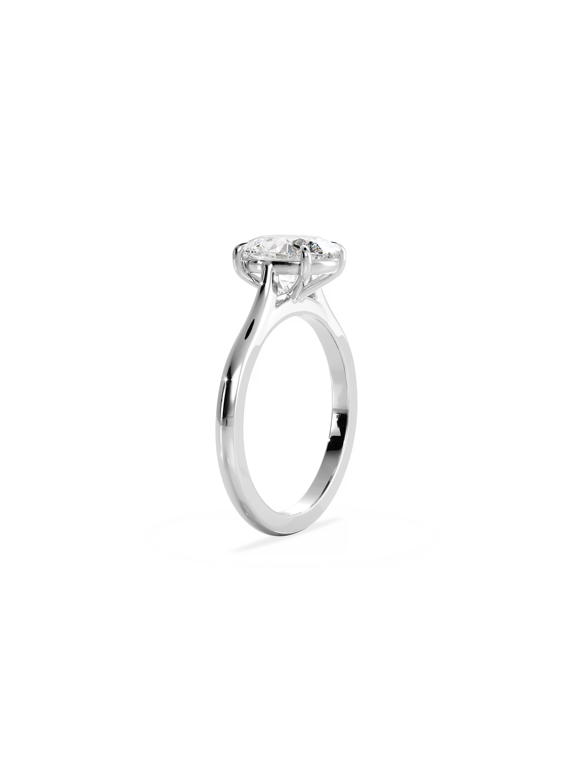 2 CT Round Three Stones Lab Grown Diamond Engagement Ring
