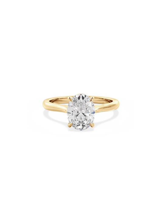 2 CT Round Three Stones Lab Grown Diamond Engagement Ring