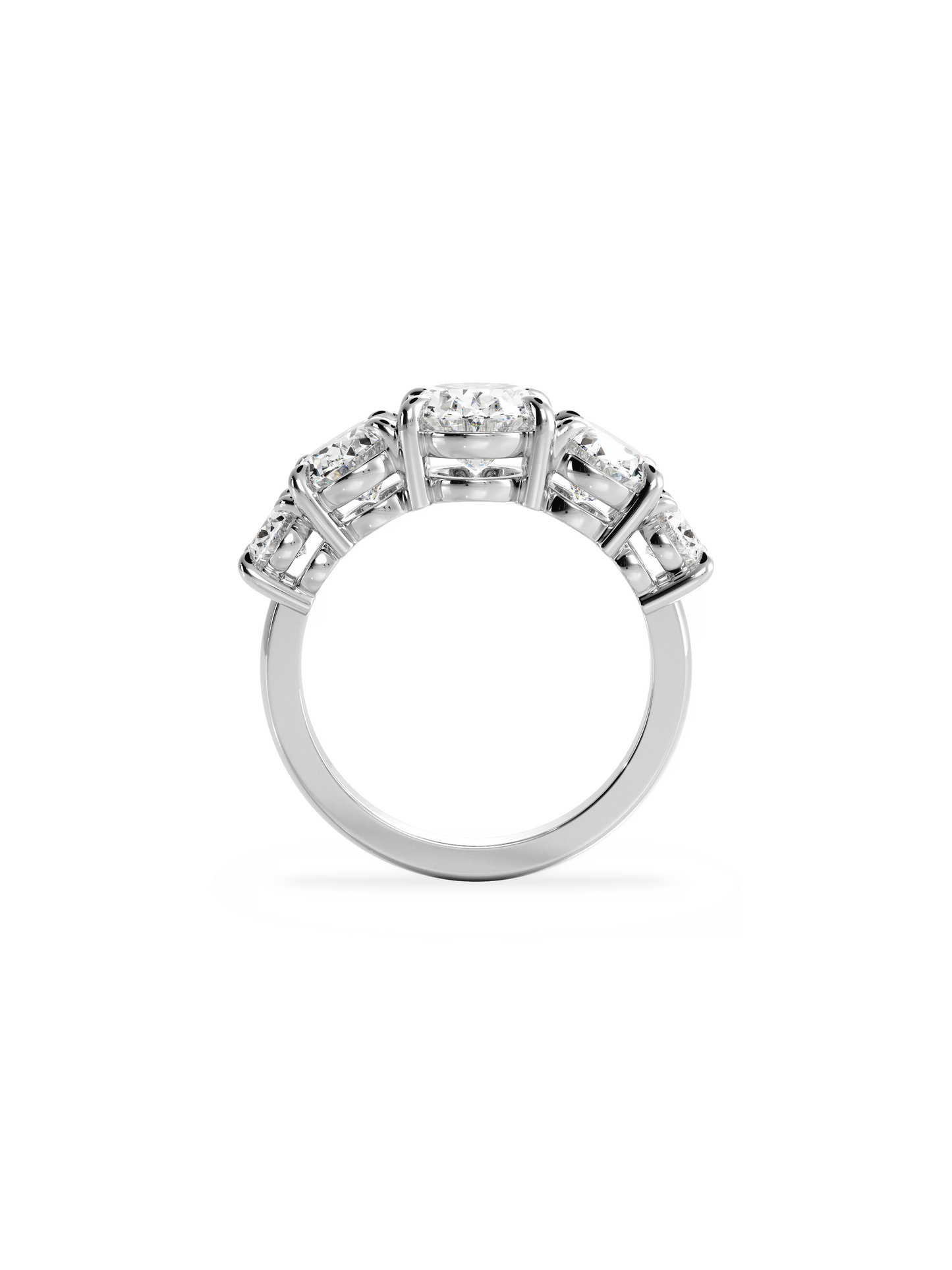 2 CT Round Three Stones Lab Grown Diamond Engagement Ring