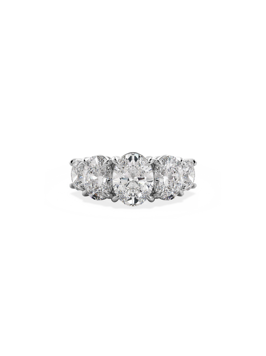 2 CT Round Three Stones Lab Grown Diamond Engagement Ring