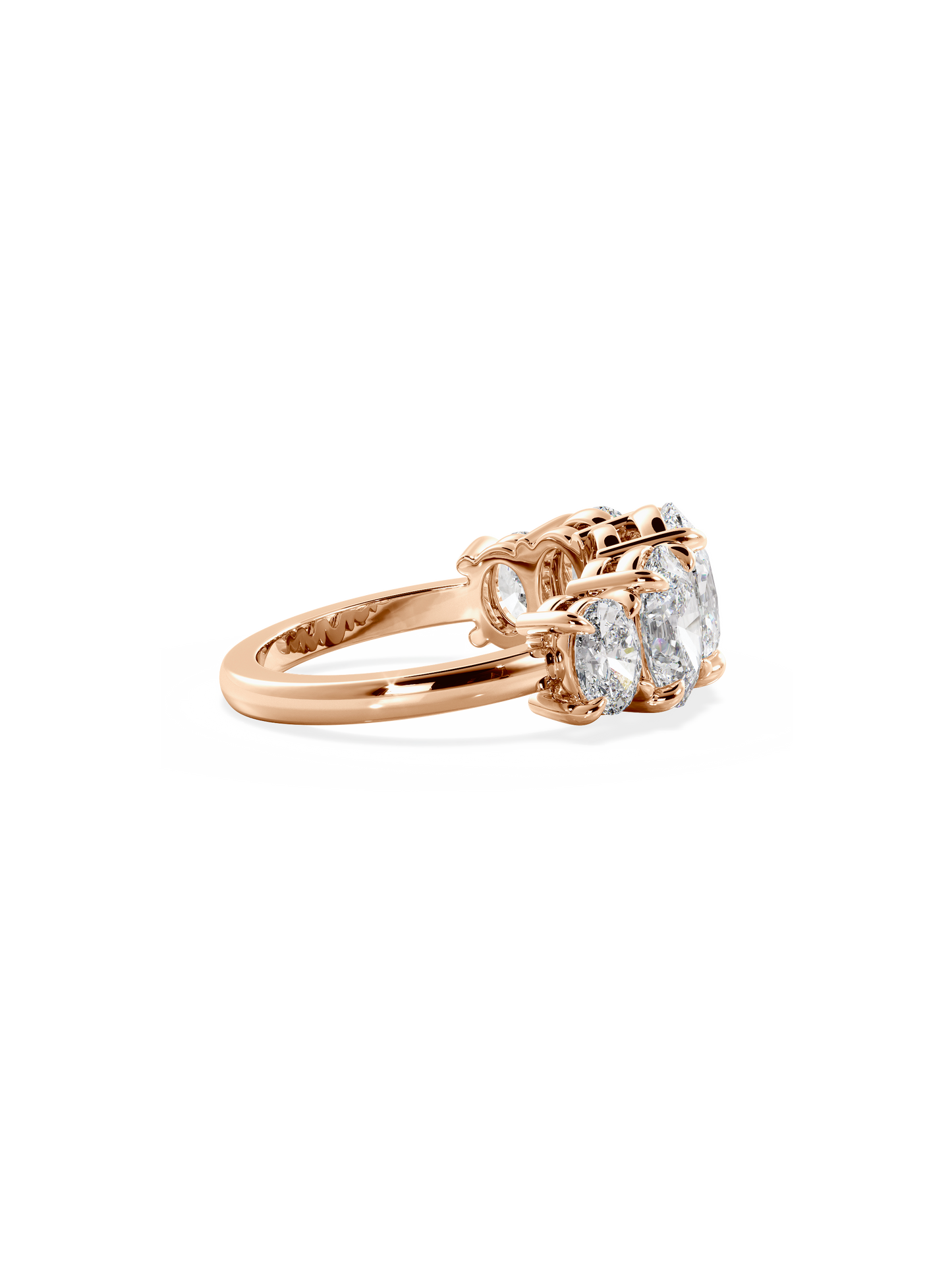 2 CT Round Three Stones Lab Grown Diamond Engagement Ring