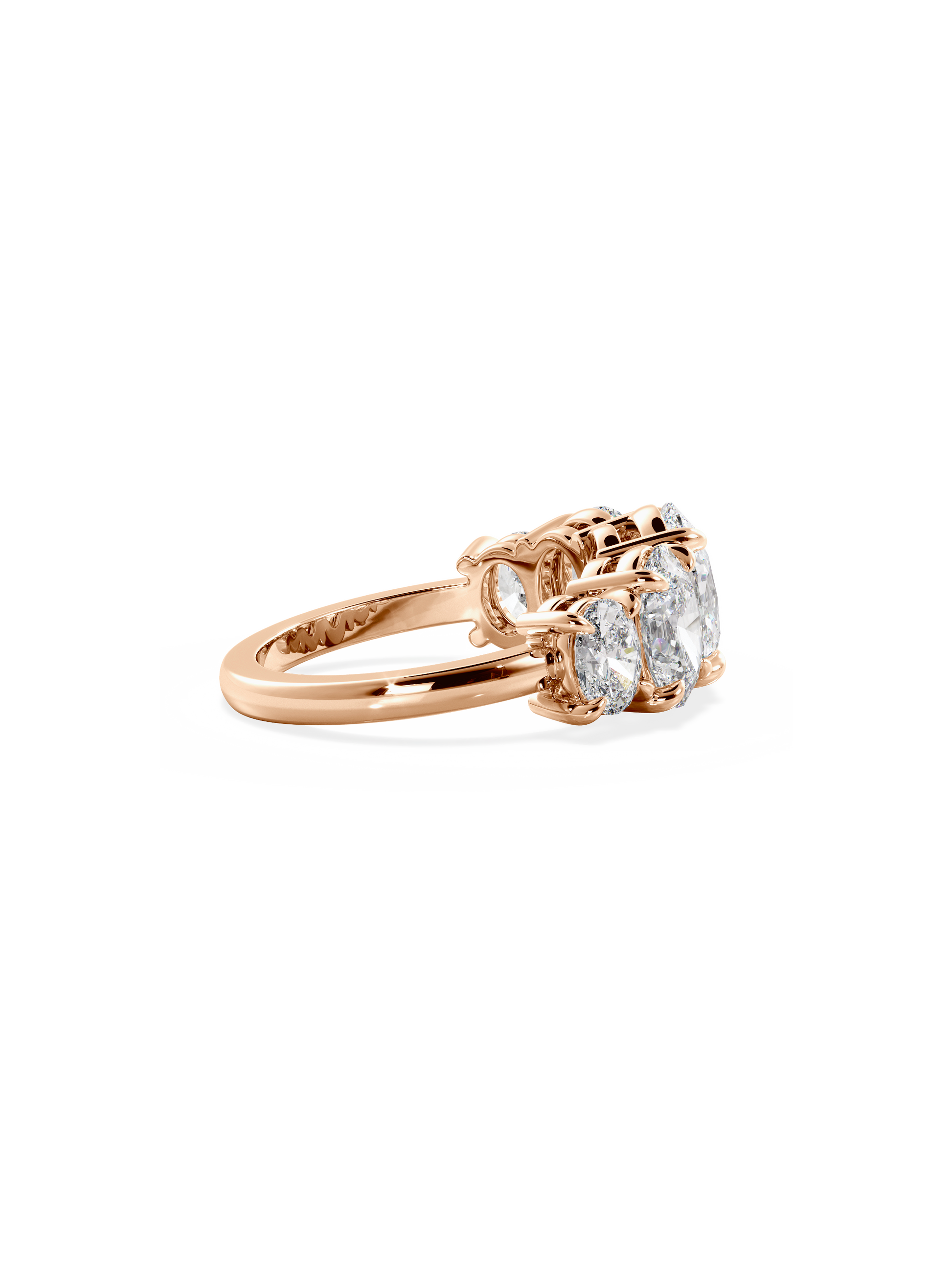 2 CT Round Three Stones Lab Grown Diamond Engagement Ring