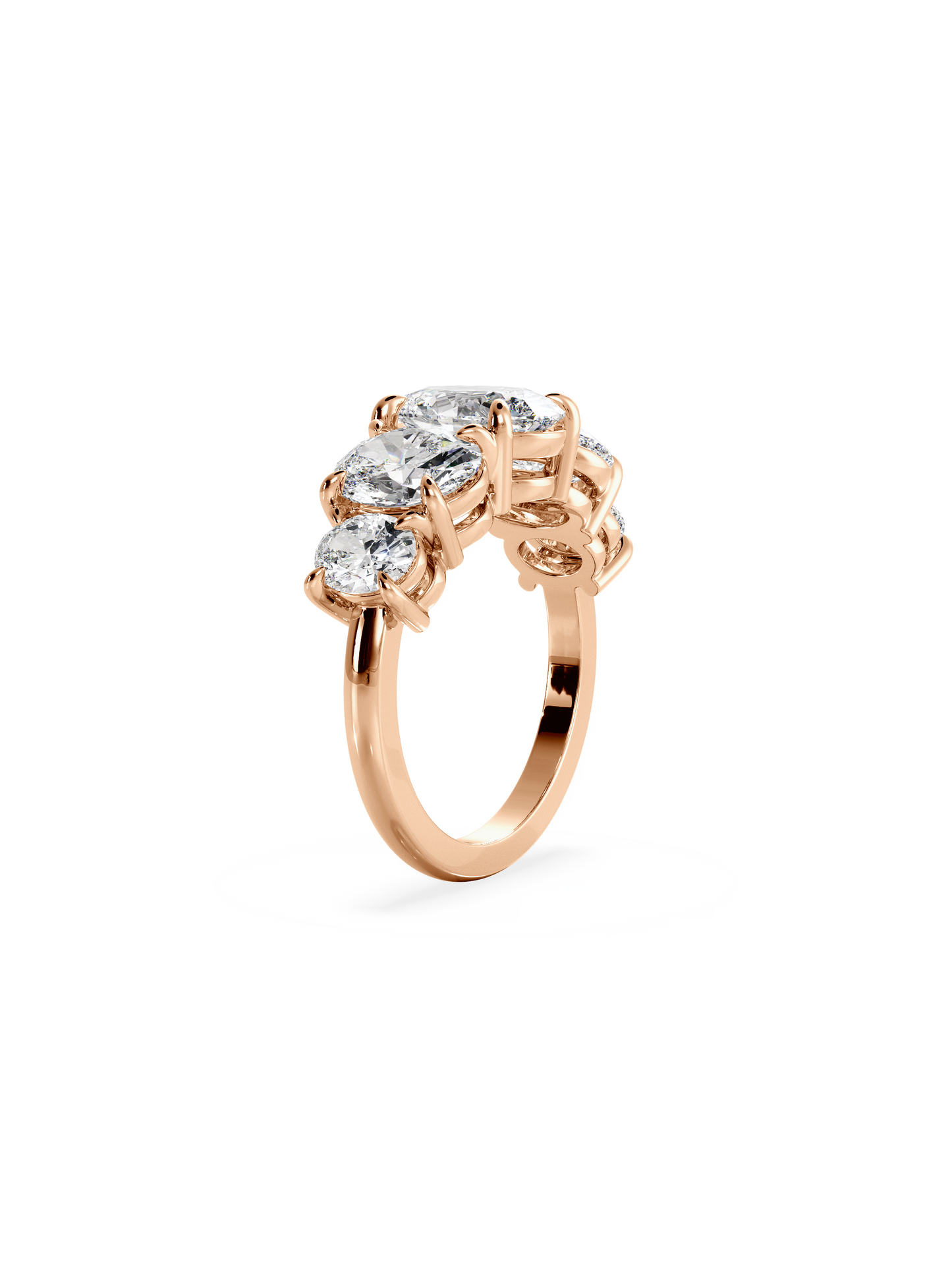 2 CT Round Three Stones Lab Grown Diamond Engagement Ring