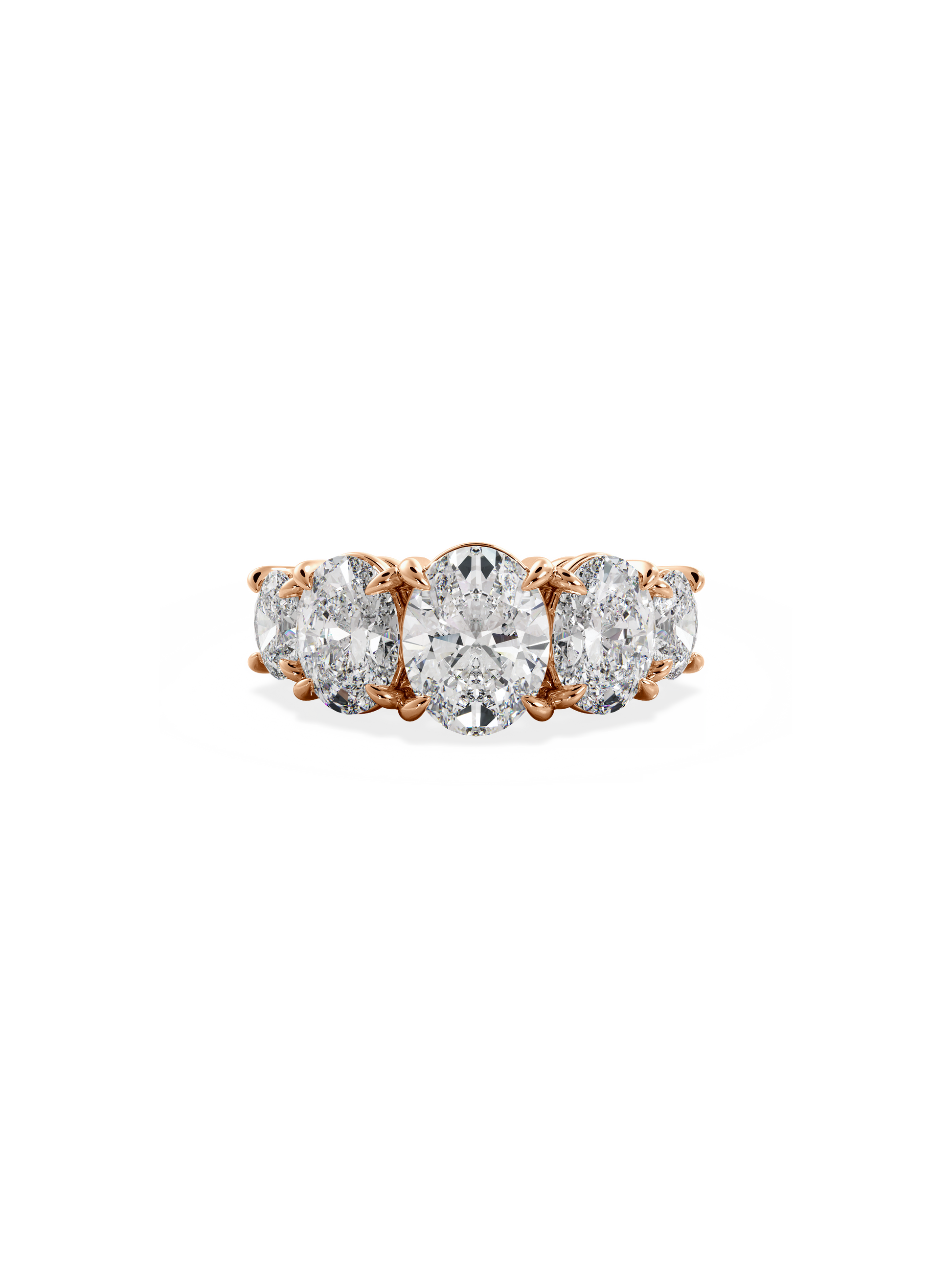 2 CT Round Three Stones Lab Grown Diamond Engagement Ring