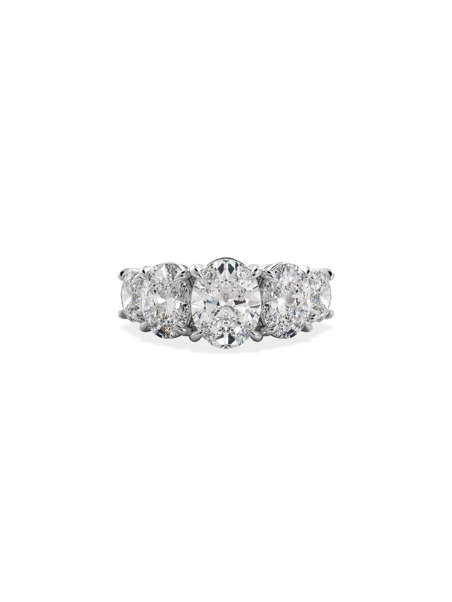 2 CT Round Three Stones Lab Grown Diamond Engagement Ring