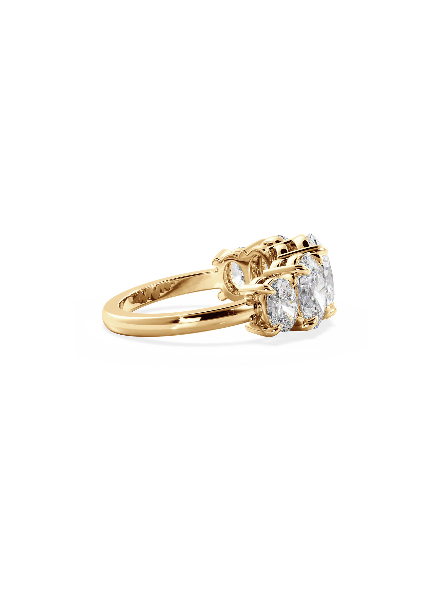 2 CT Round Three Stones Lab Grown Diamond Engagement Ring