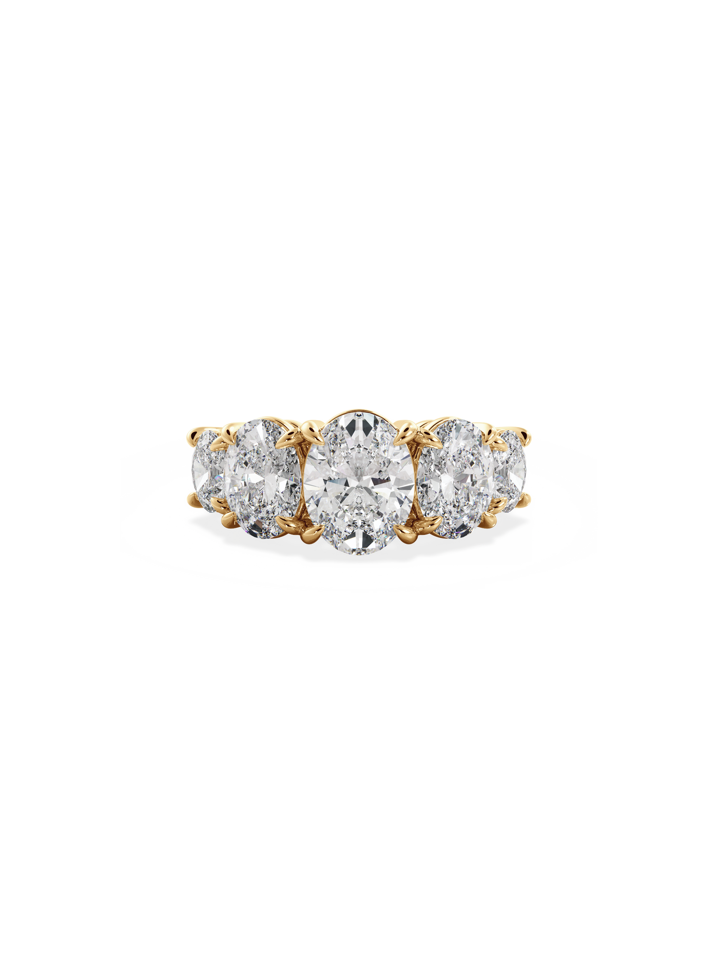 2 CT Round Three Stones Lab Grown Diamond Engagement Ring