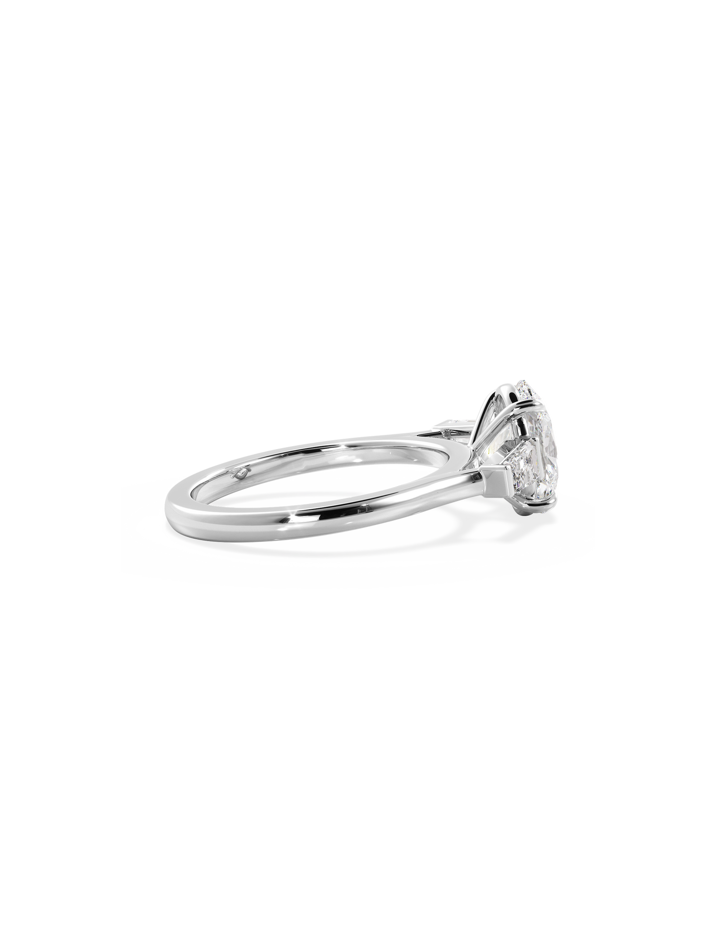 2 CT Round Three Stones Lab Grown Diamond Engagement Ring