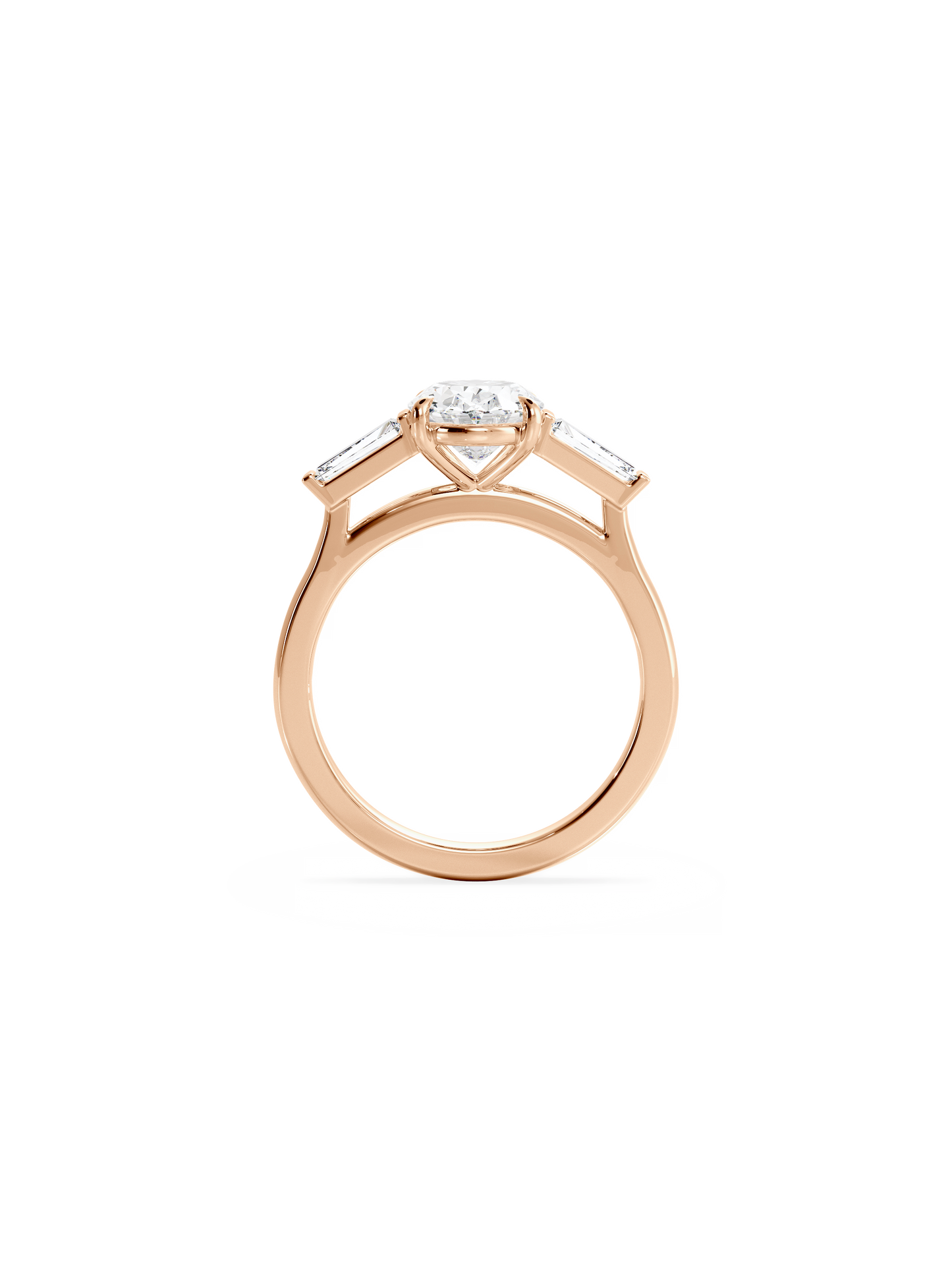 2 CT Round Three Stones Lab Grown Diamond Engagement Ring
