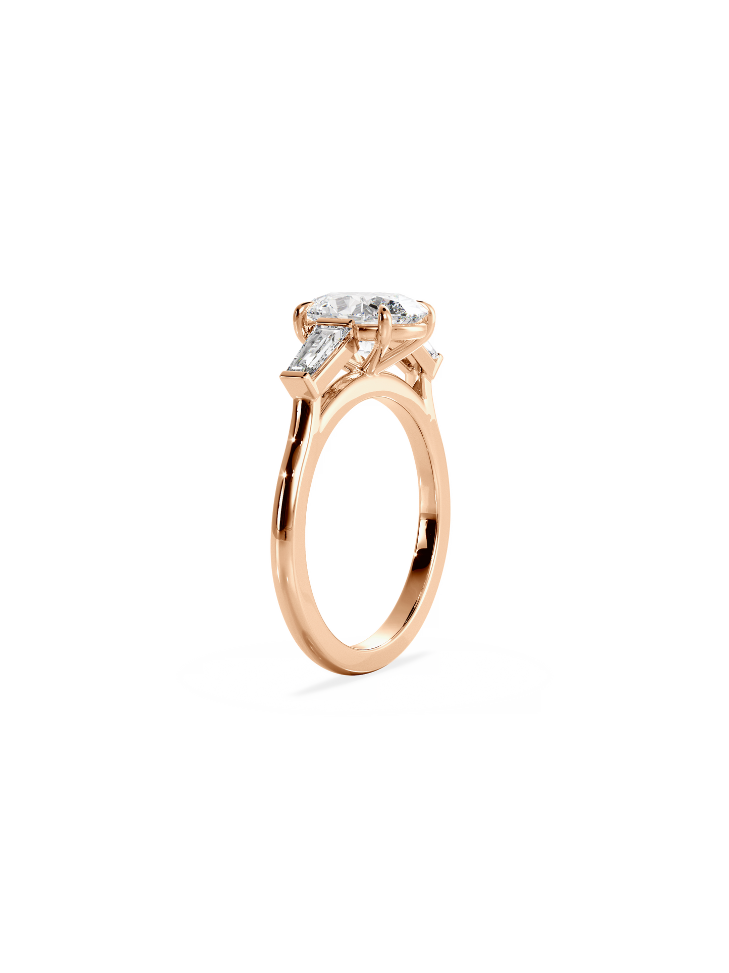 2 CT Round Three Stones Lab Grown Diamond Engagement Ring
