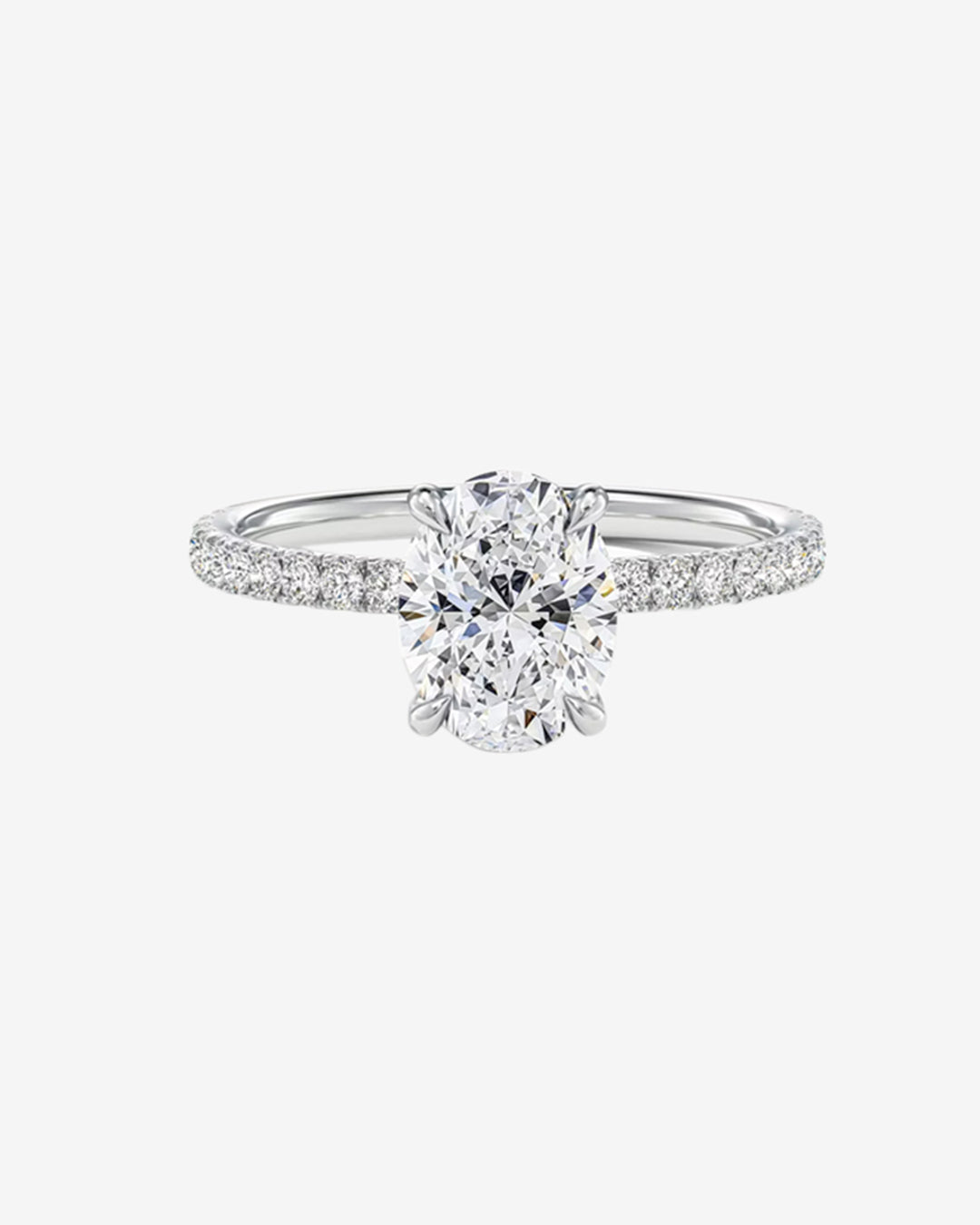 2 CT Round Three Stones Lab Grown Diamond Engagement Ring