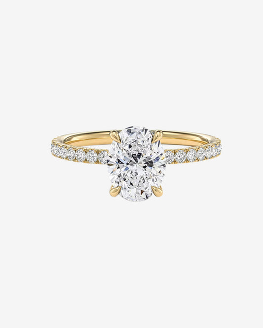 2 CT Round Three Stones Lab Grown Diamond Engagement Ring